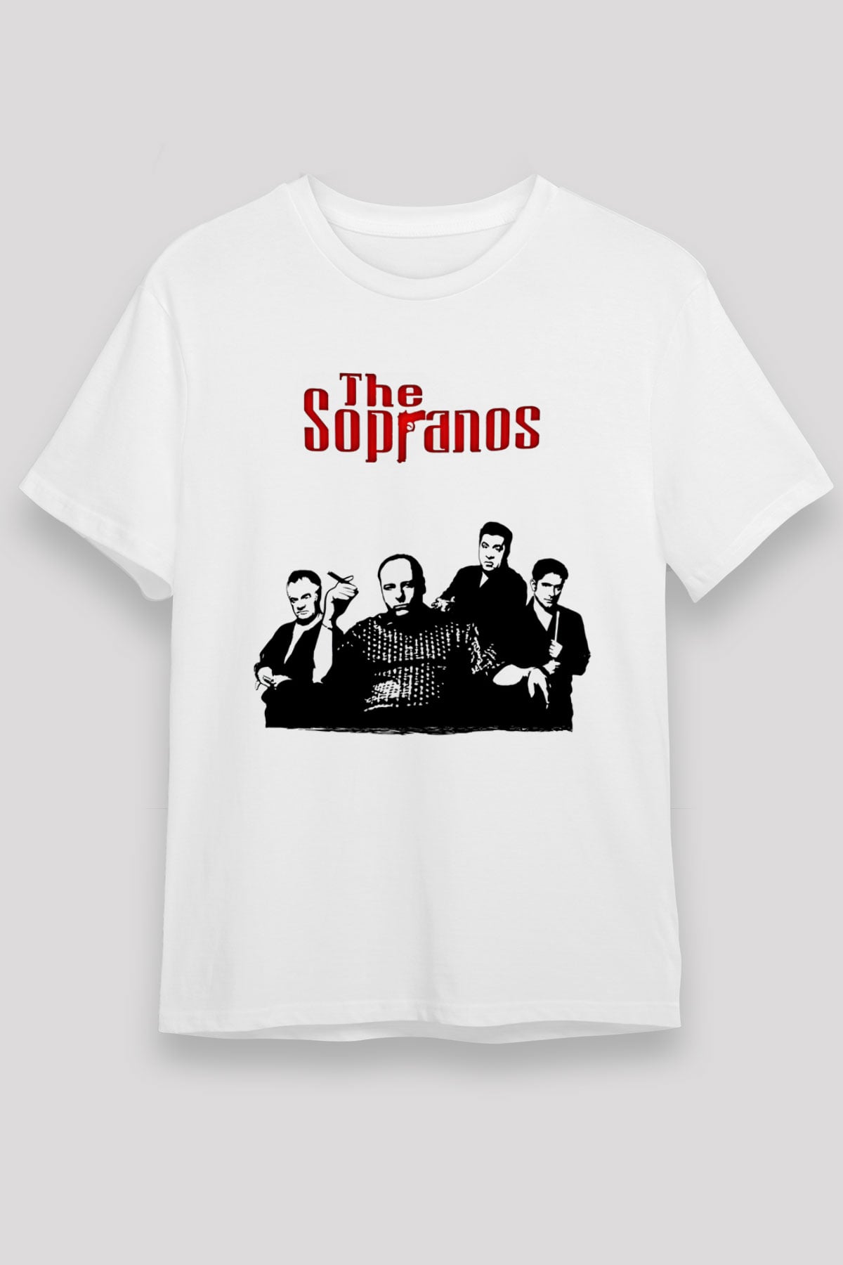 Sopranos Unisex Baskılı Beyaz Tişört - Tshirt