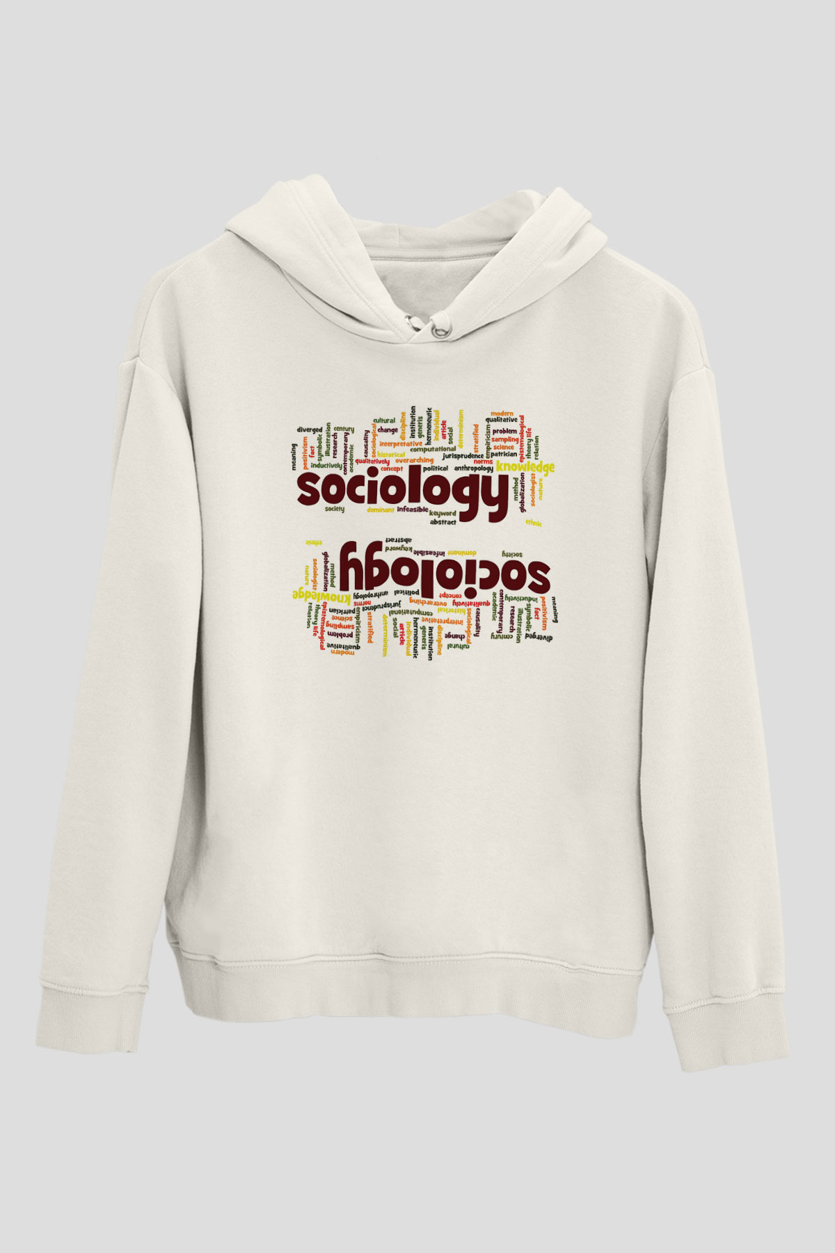 Sosyolog Beyaz Unisex Hoodie