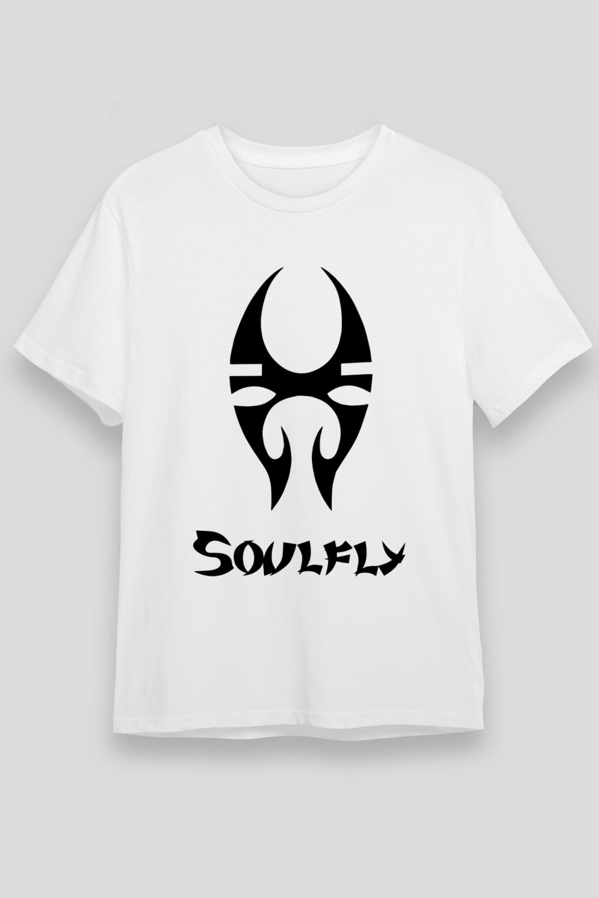 Soulfly Beyaz Unisex Tişört T-Shirt - Tişört Fabrikası