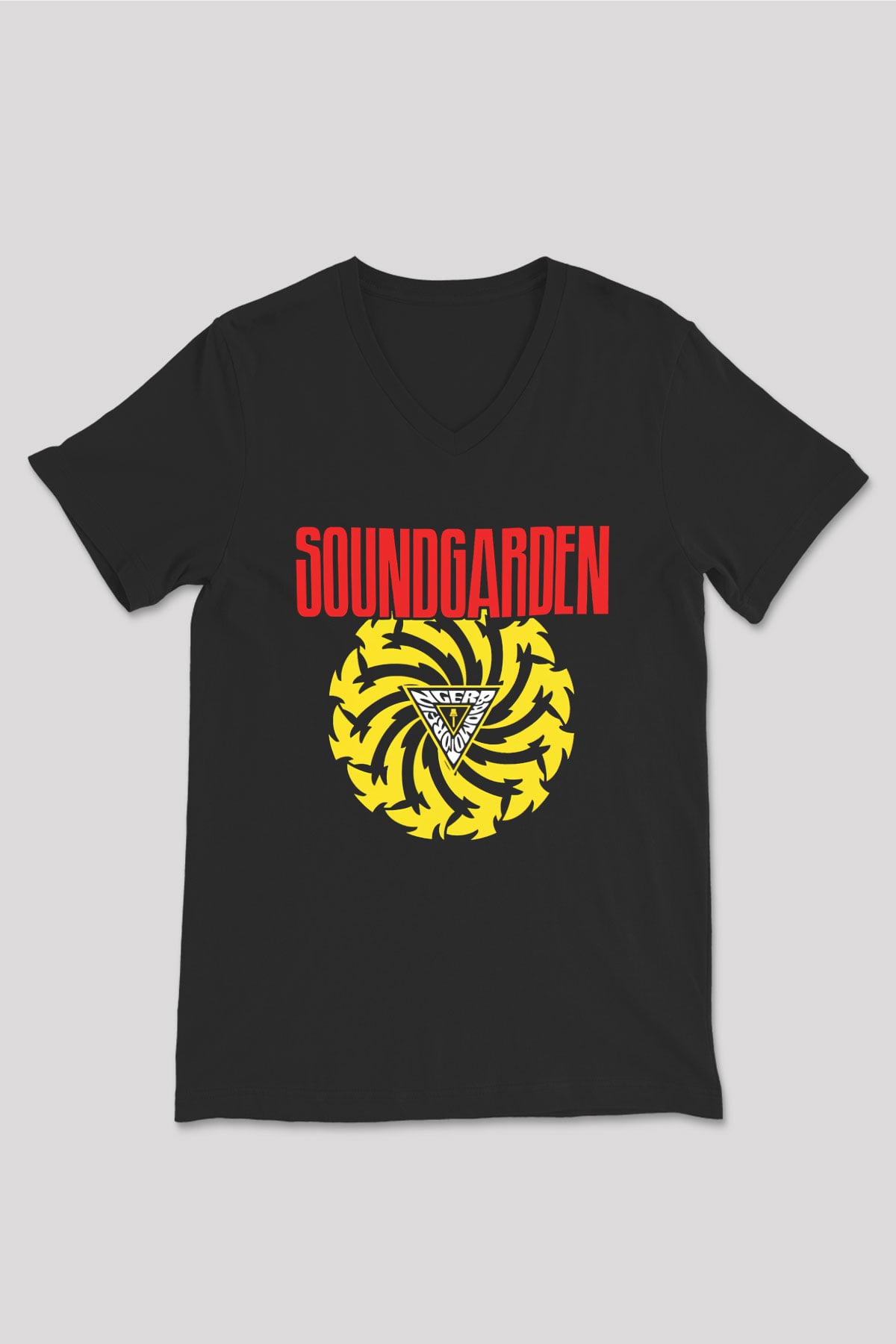 Soundgarden Siyah Unisex V Yaka Tişört T-Shirt