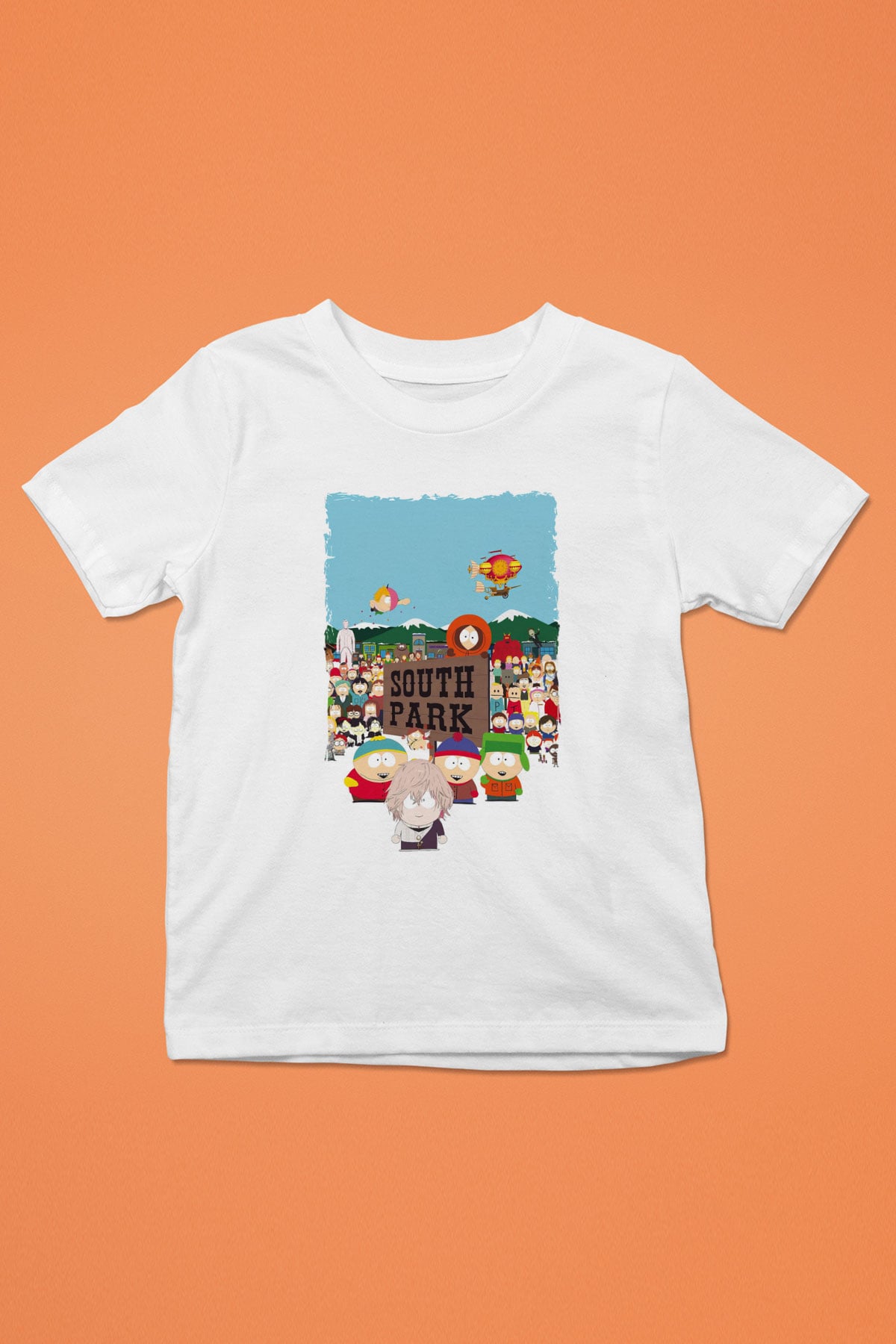 South Park Beyaz Unisex Çocuk Tişört