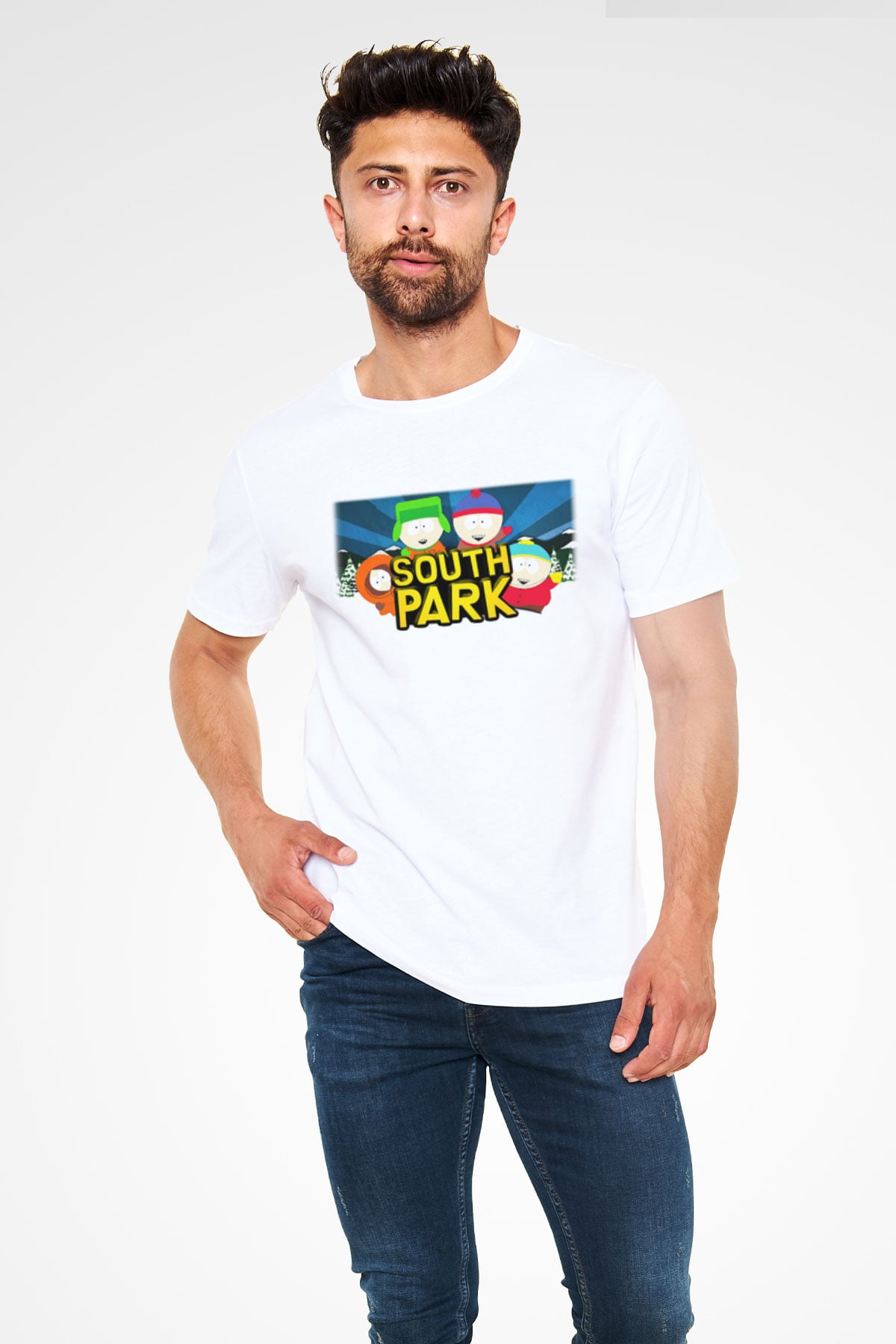 South Park Beyaz Unisex Tişört T-Shirt