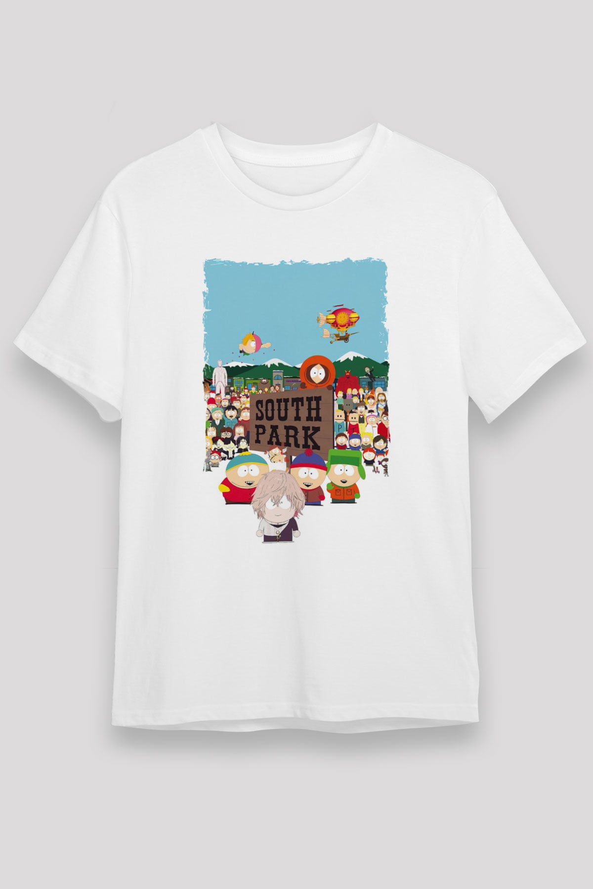 South Park Beyaz Unisex Tişört T-Shirt