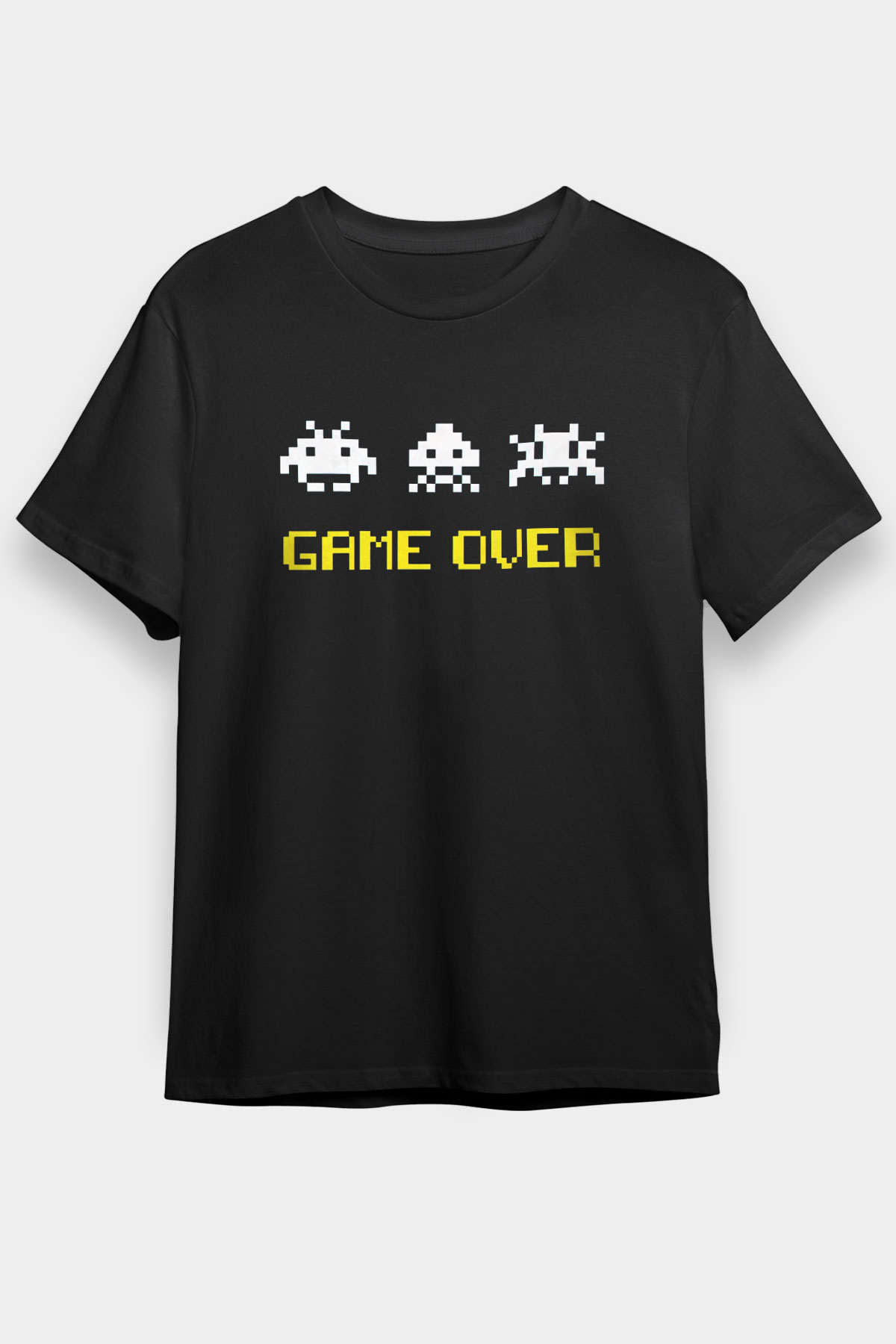 Space Invaders Siyah Unisex Tişört