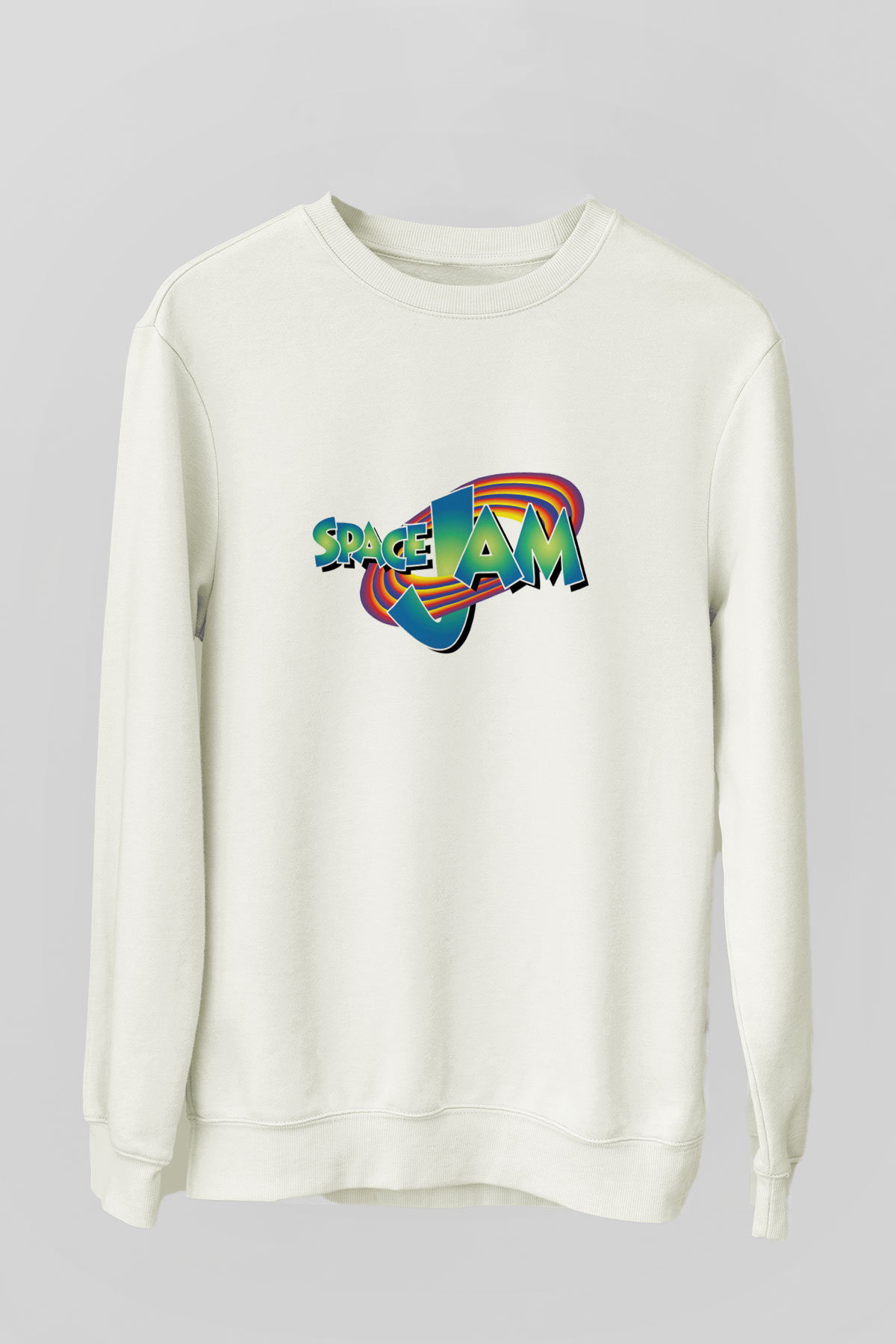 Space Jam Beyaz Unisex Sweatshirt