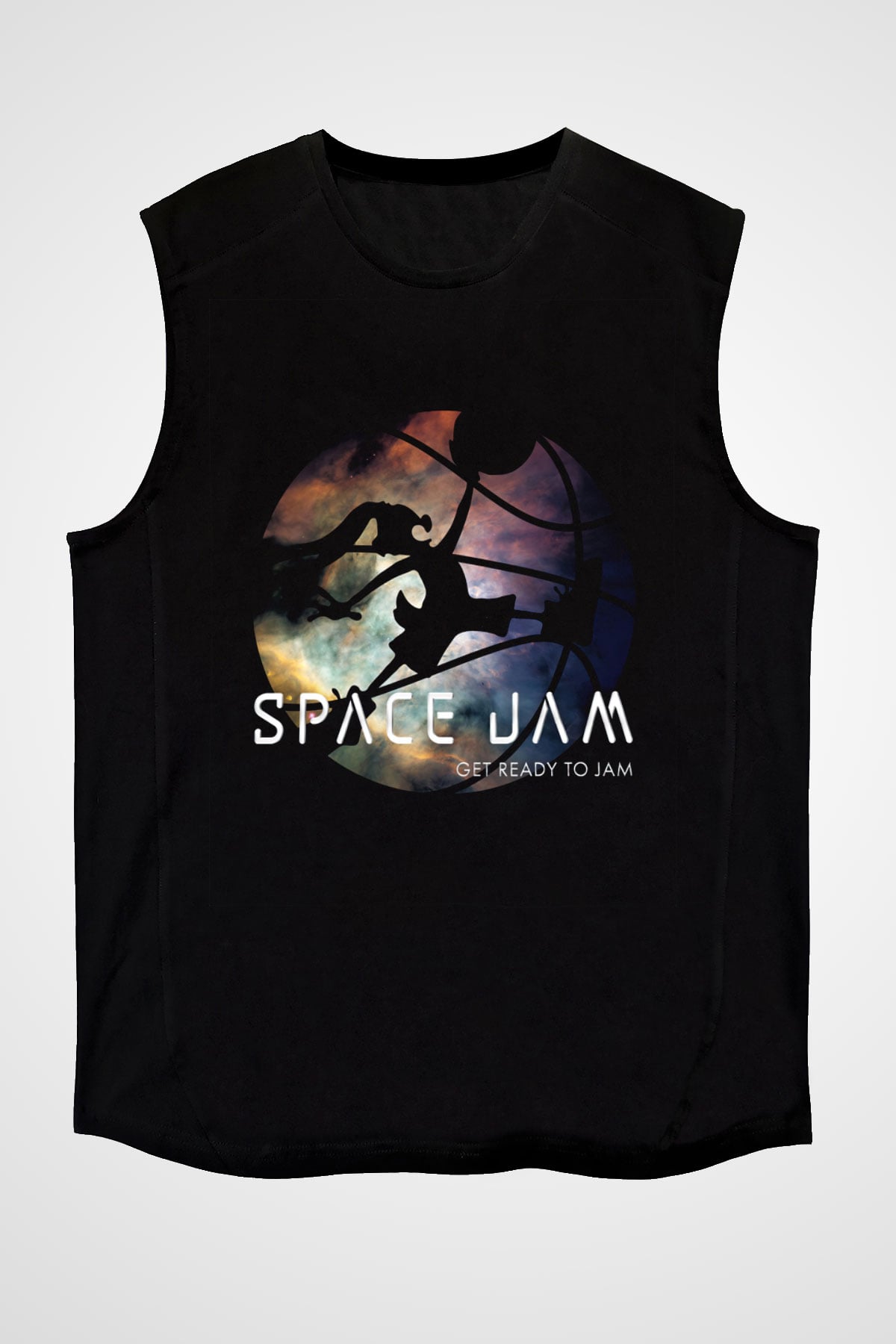 Space Jam Siyah Unisex Kolsuz Tişört