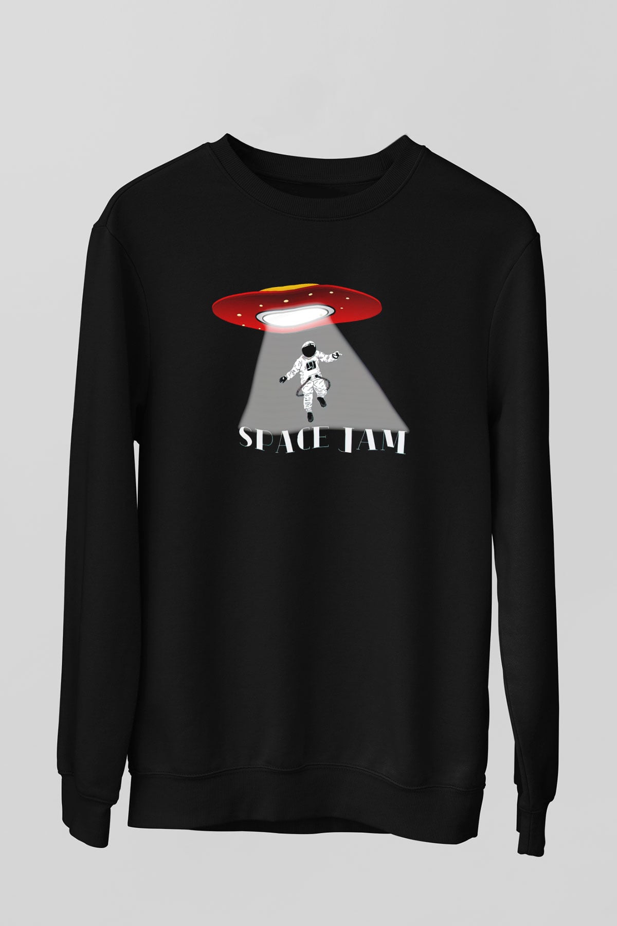 Space Jam Siyah Unisex  Sweatshirt