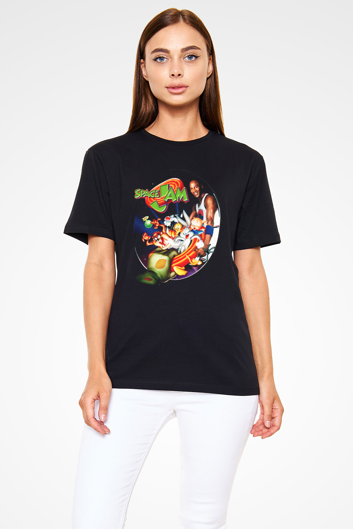 Space Jam Siyah Unisex Tişört