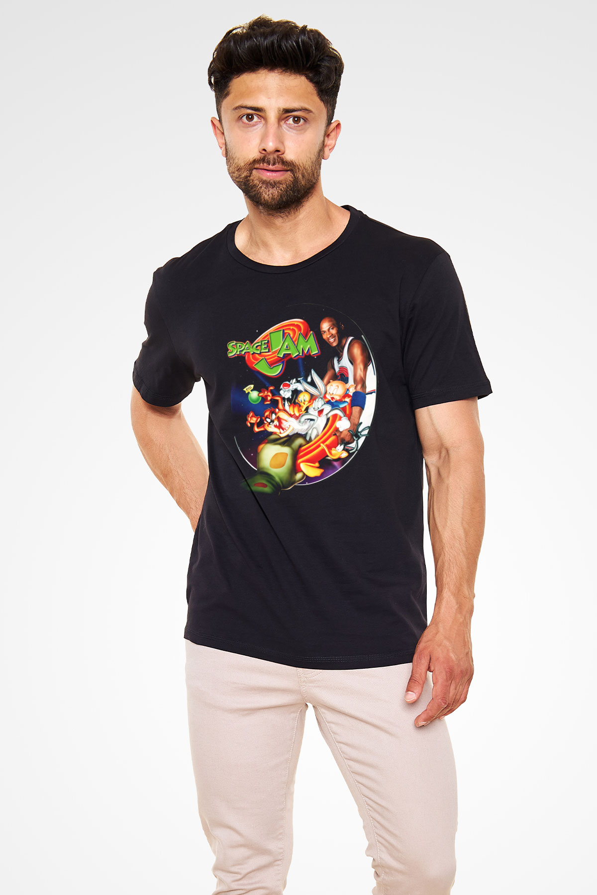 Space Jam Siyah Unisex Tişört