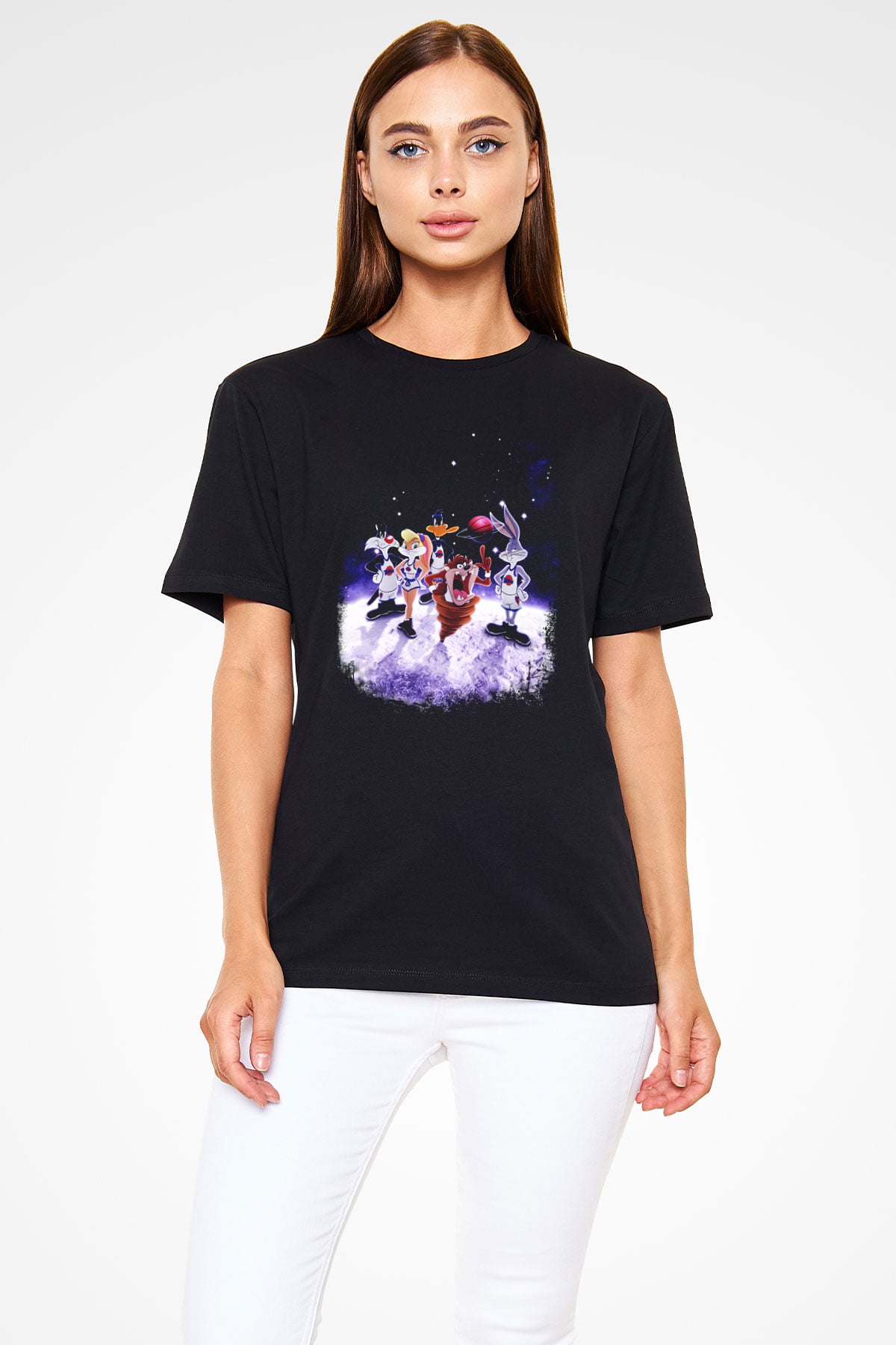 Space Jam Siyah Unisex Tişört
