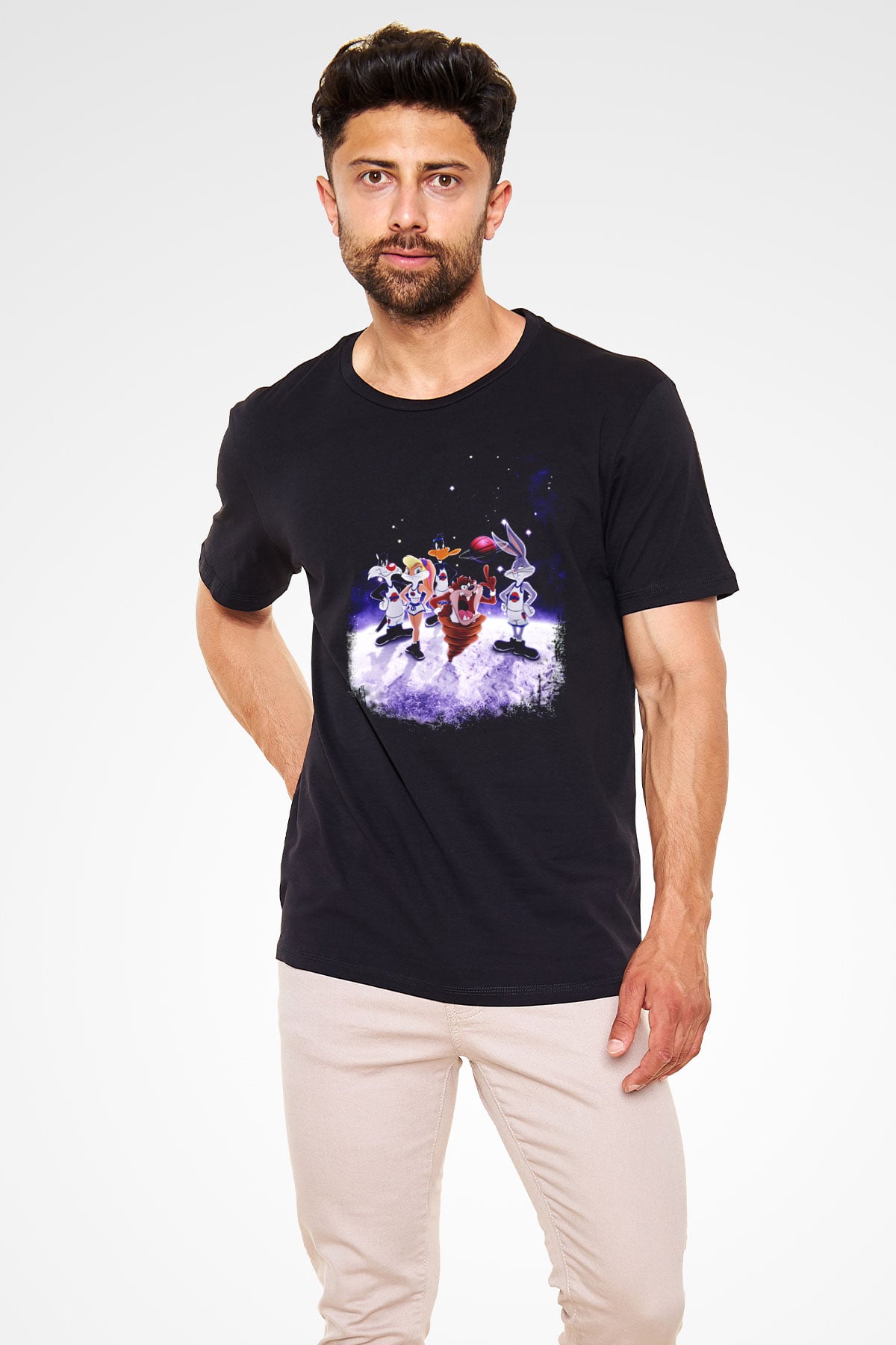 Space Jam Siyah Unisex Tişört