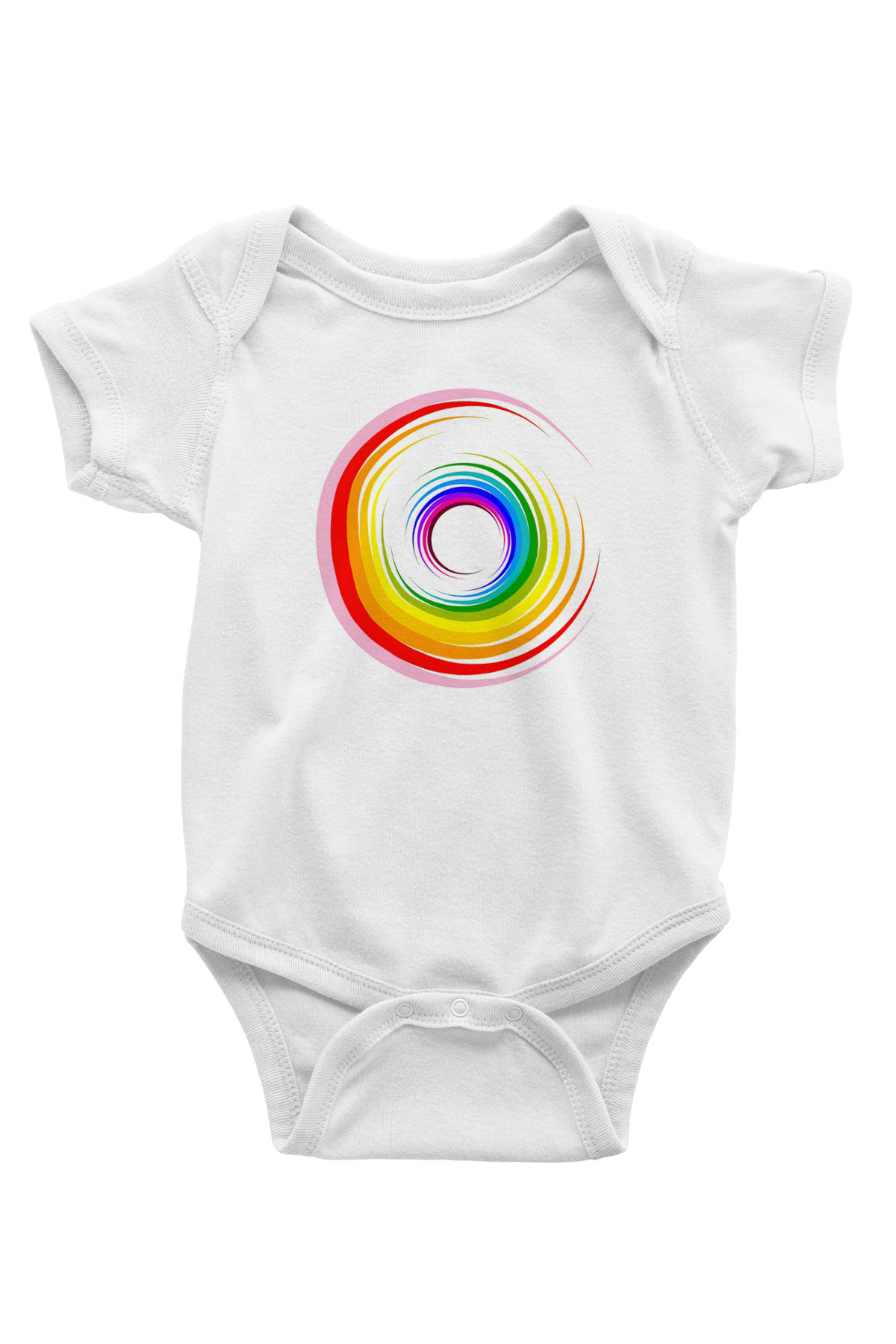 Spiral Beyaz Bebek Body - Zıbın