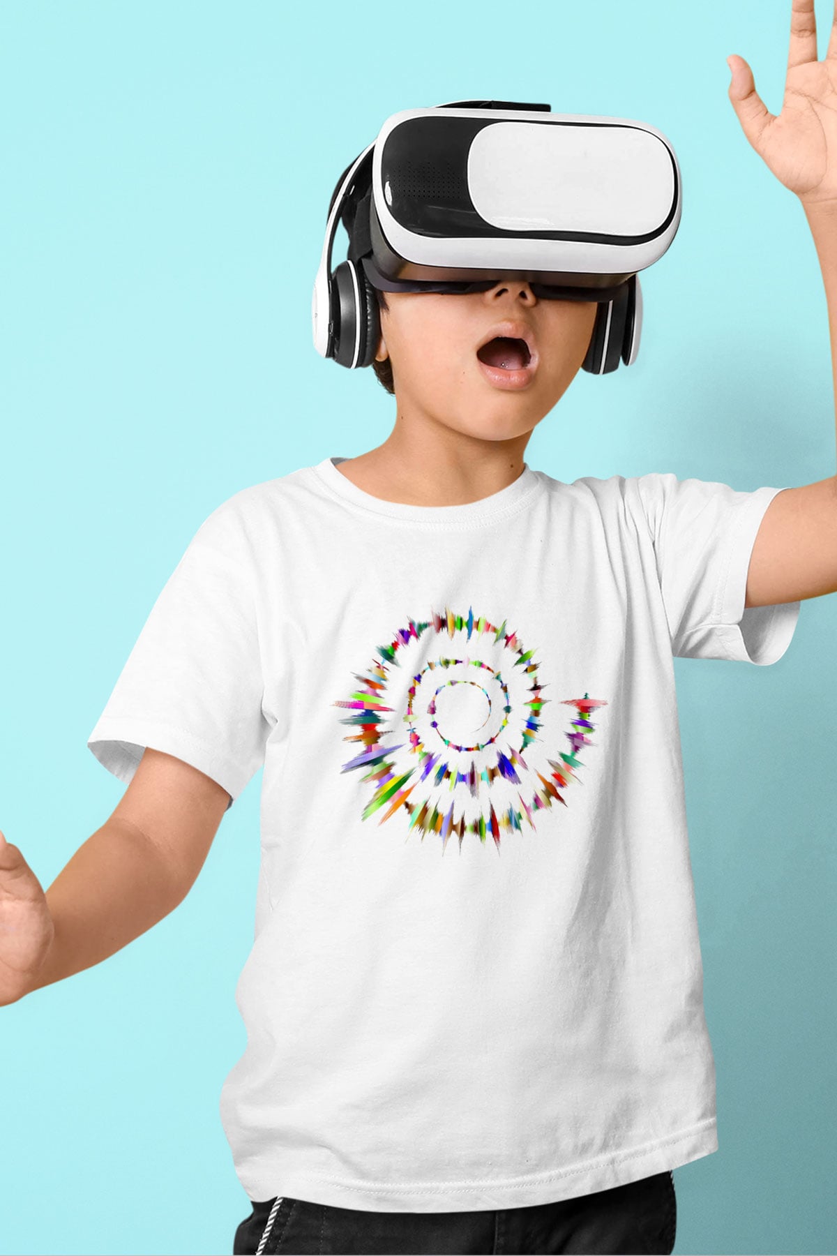 Spiral Beyaz Unisex Çocuk Tişört