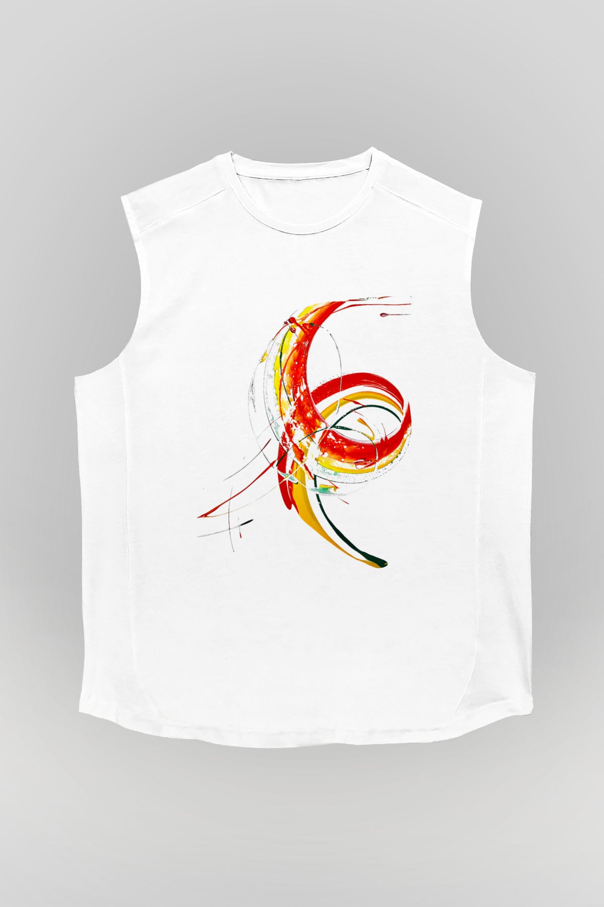 Spiral Beyaz Unisex Kolsuz Tişört