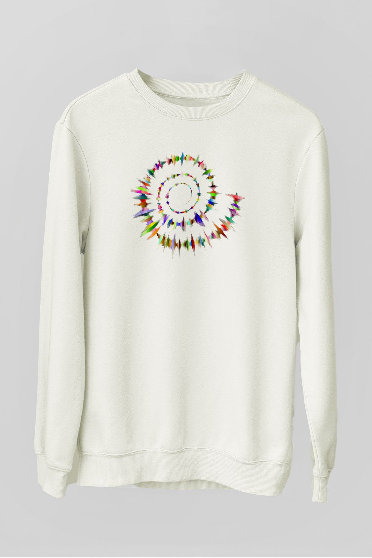 Spiral Beyaz Unisex Sweatshirt