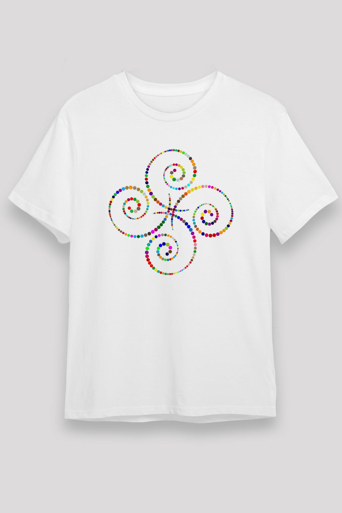 Spiral Beyaz Unisex Tişört T-Shirt - TişörtFabrikası