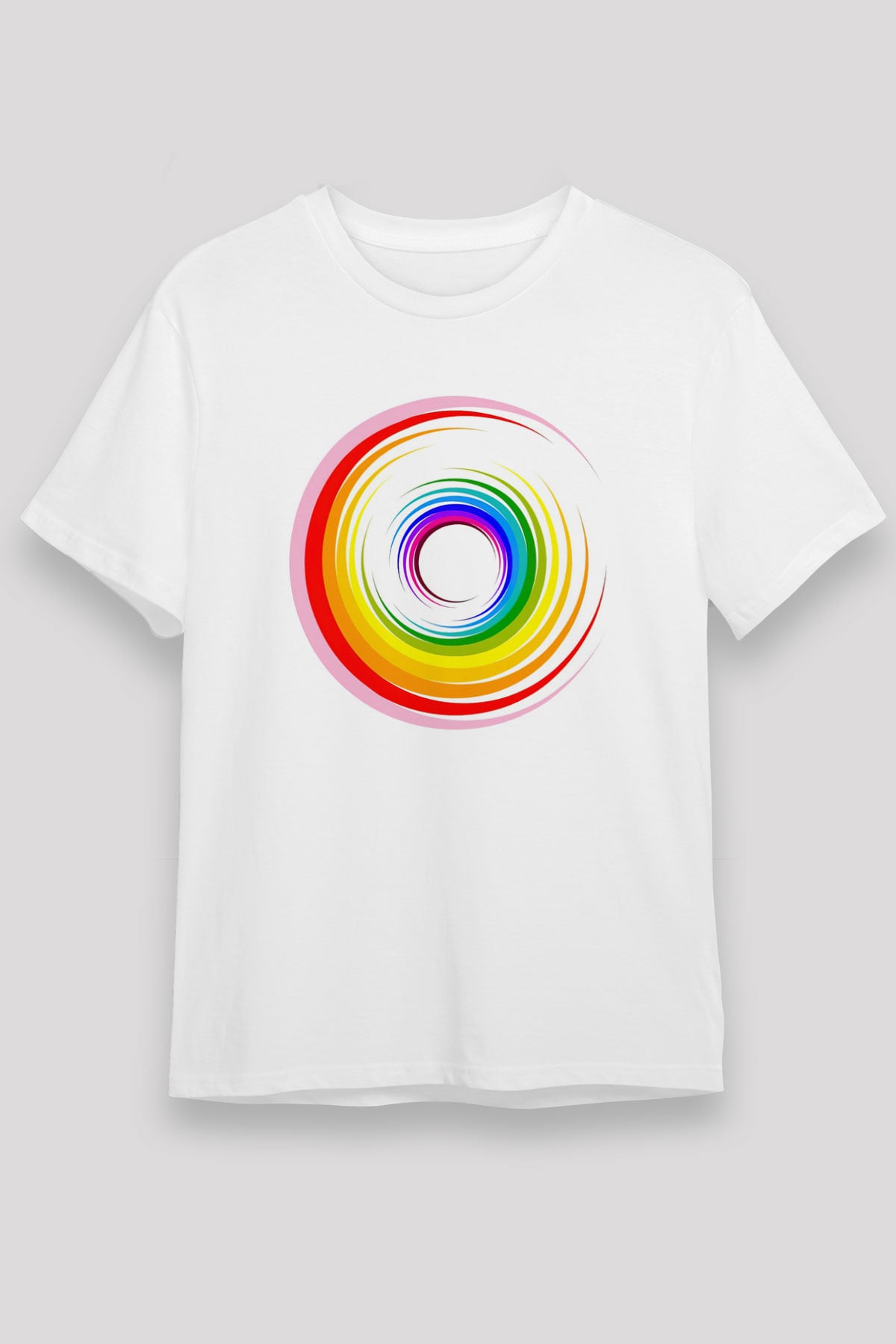 Spiral Beyaz Unisex Tişört T-Shirt - TişörtFabrikası