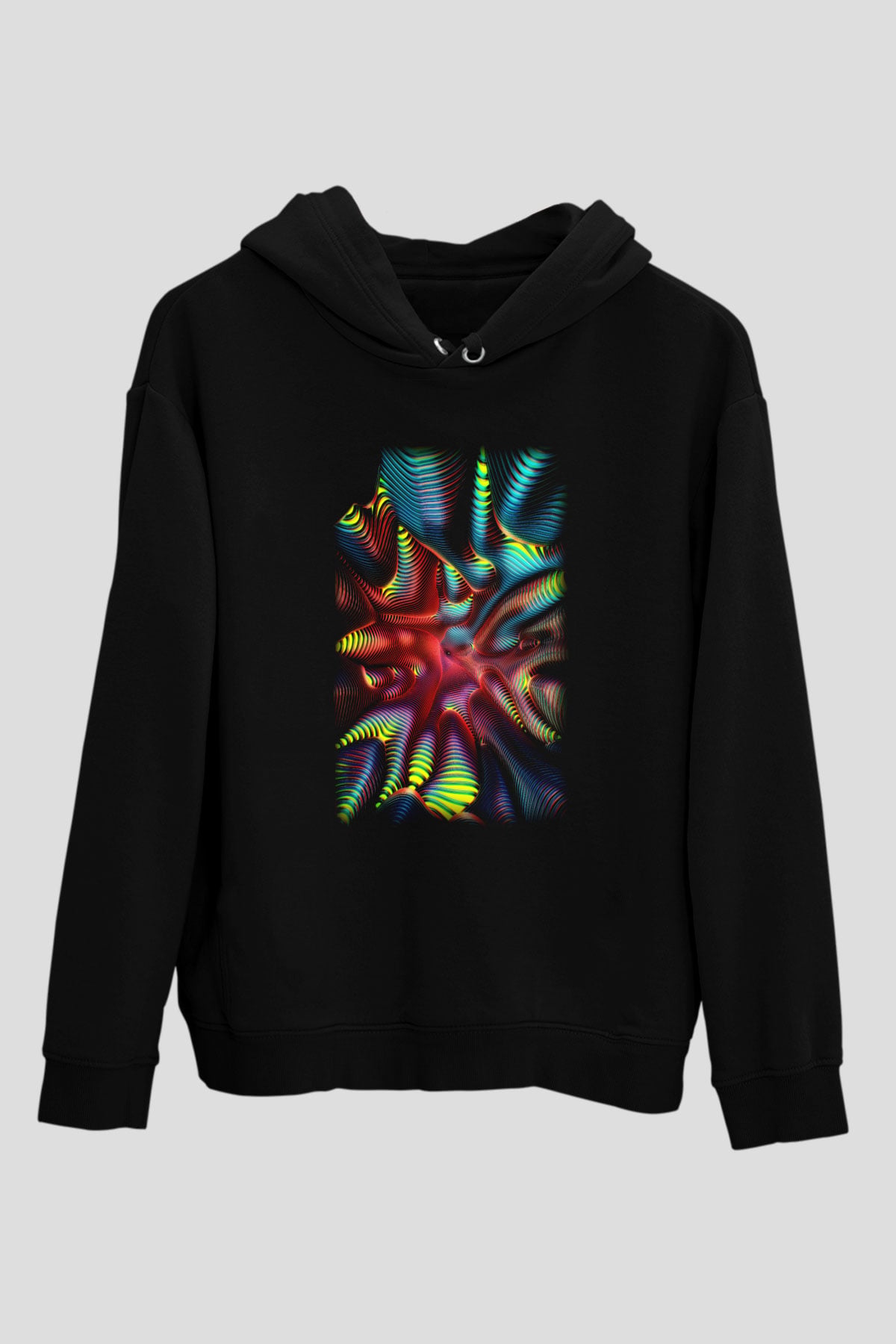 Spiral Siyah Unisex Hoodie
