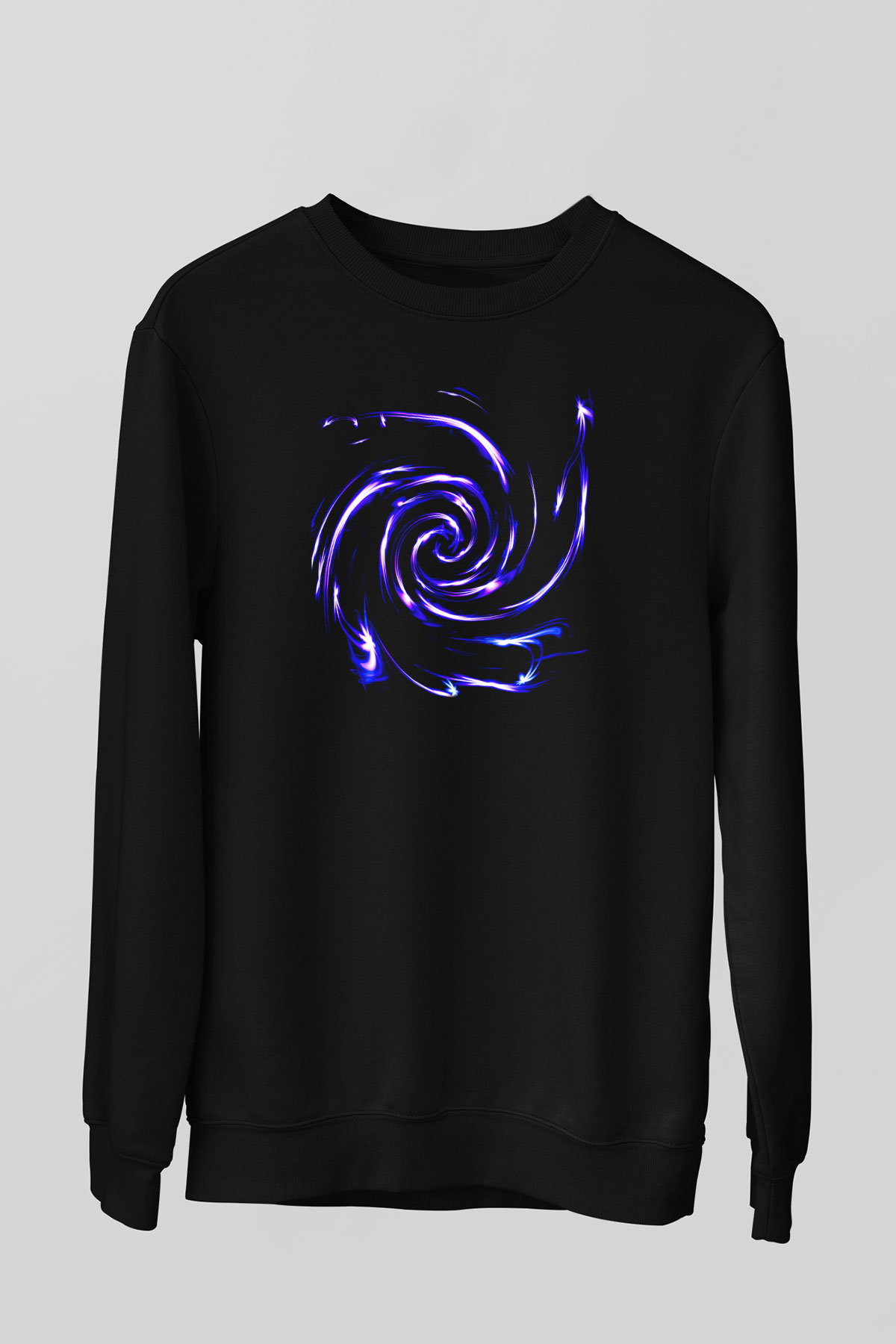 Spiral Siyah Unisex Sweatshirt