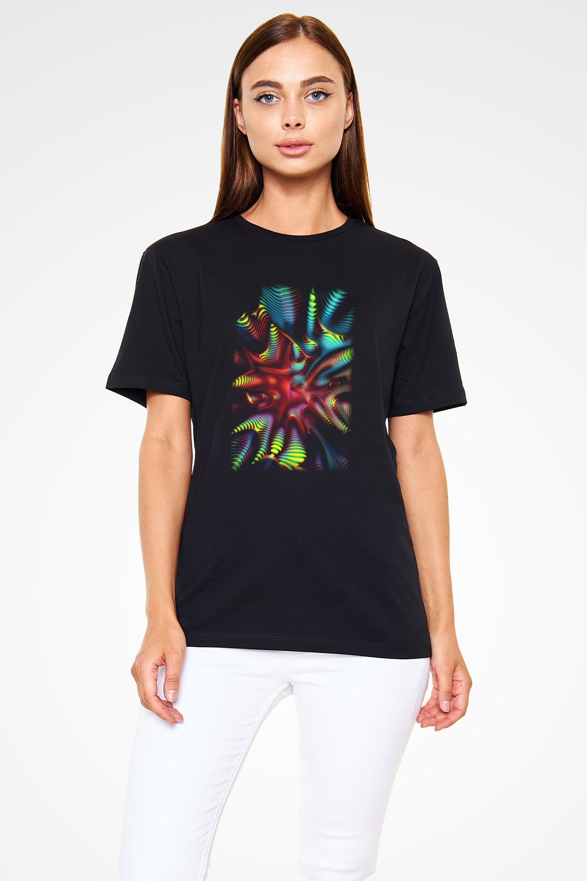 Spiral Siyah Unisex Tişört T-Shirt - TişörtFabrikası