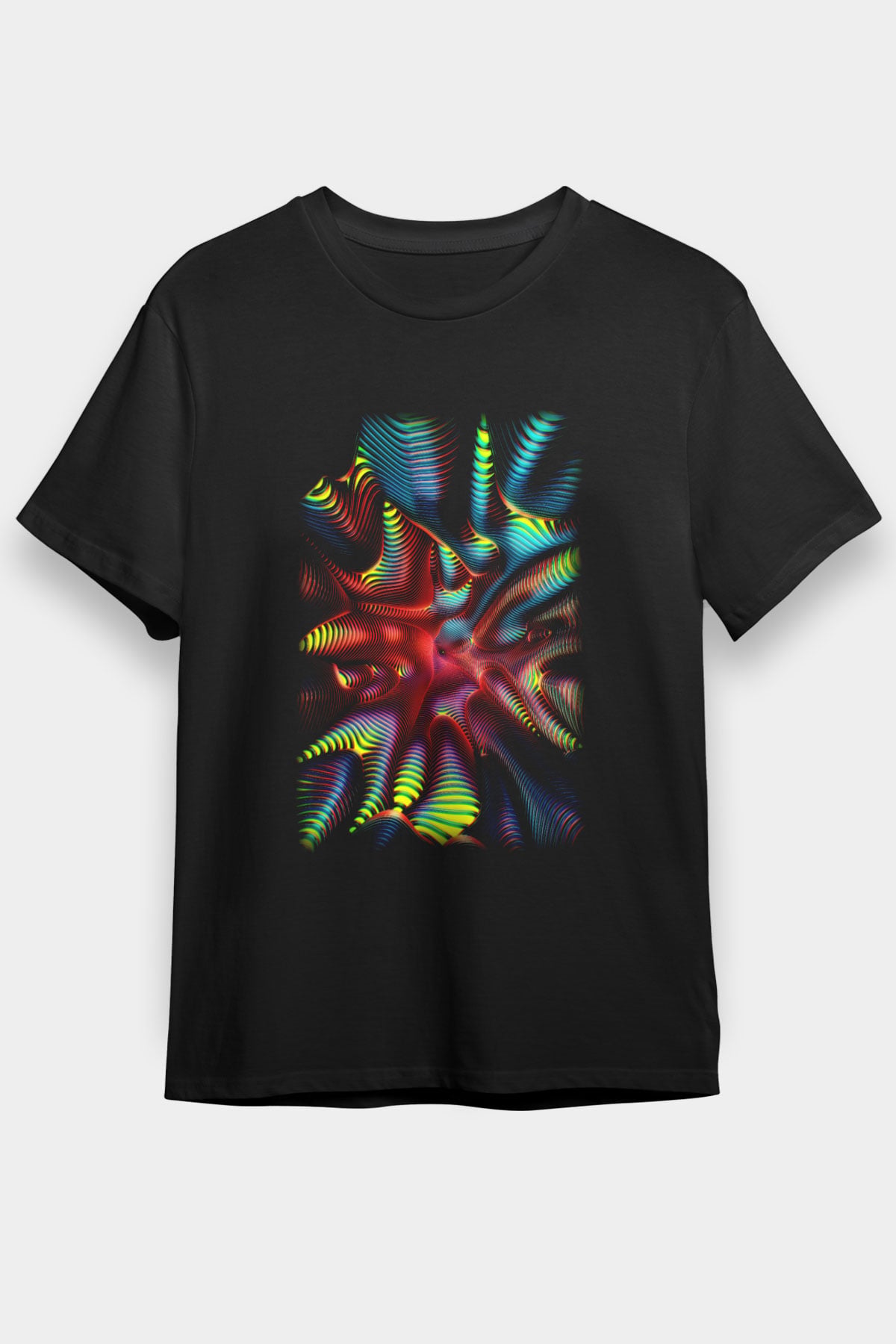 Spiral Siyah Unisex Tişört T-Shirt - TişörtFabrikası