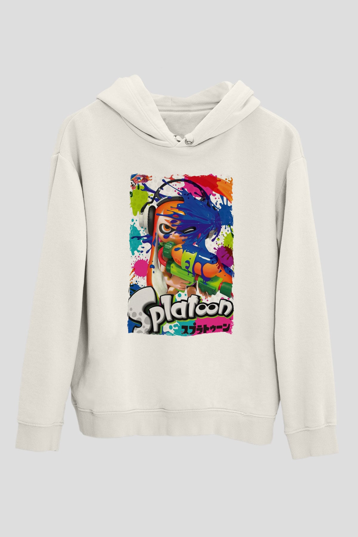 Splatoon Beyaz Unisex Hoodie