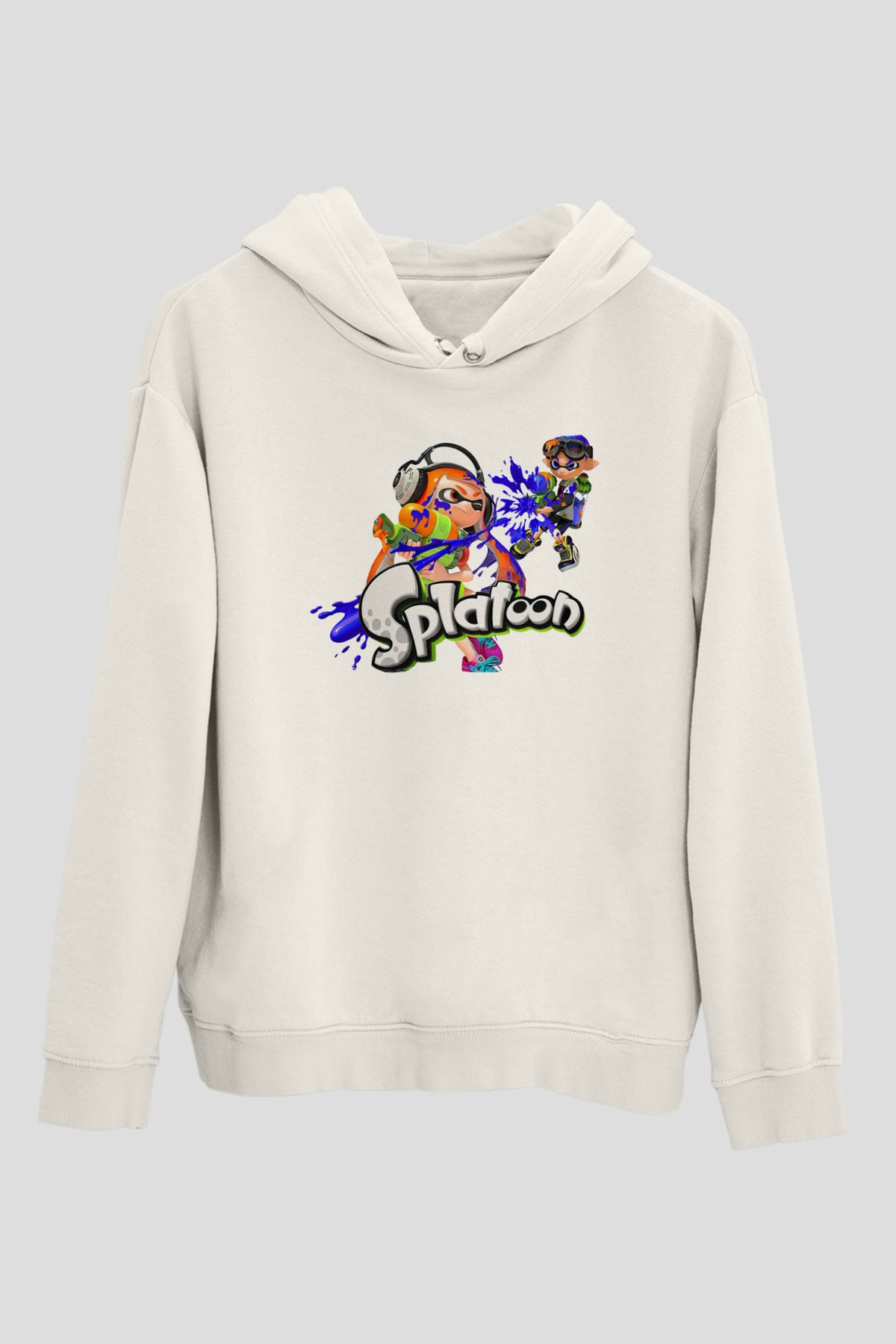 Splatoon Beyaz Unisex Hoodie
