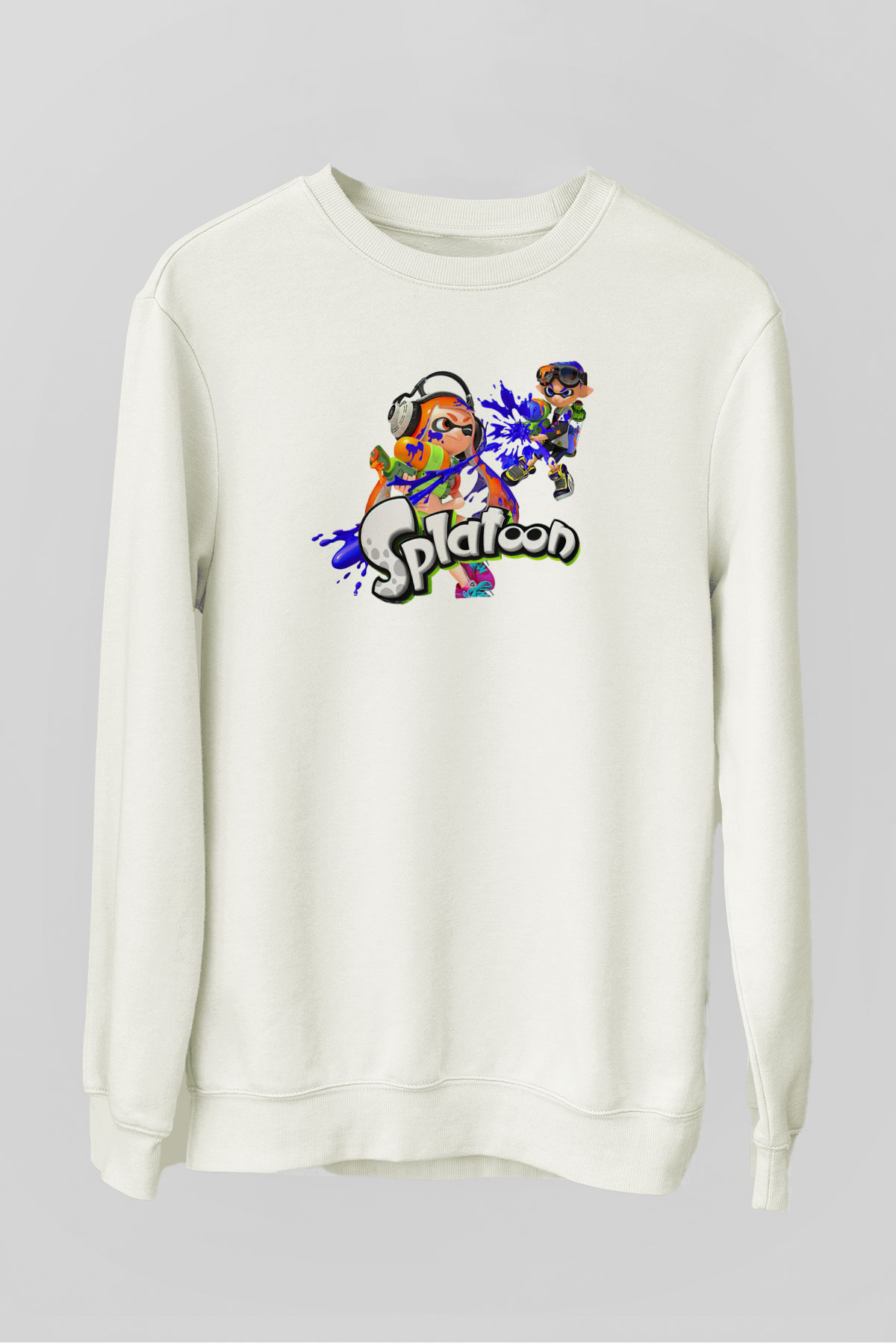 Splatoon Beyaz Unisex Sweatshirt