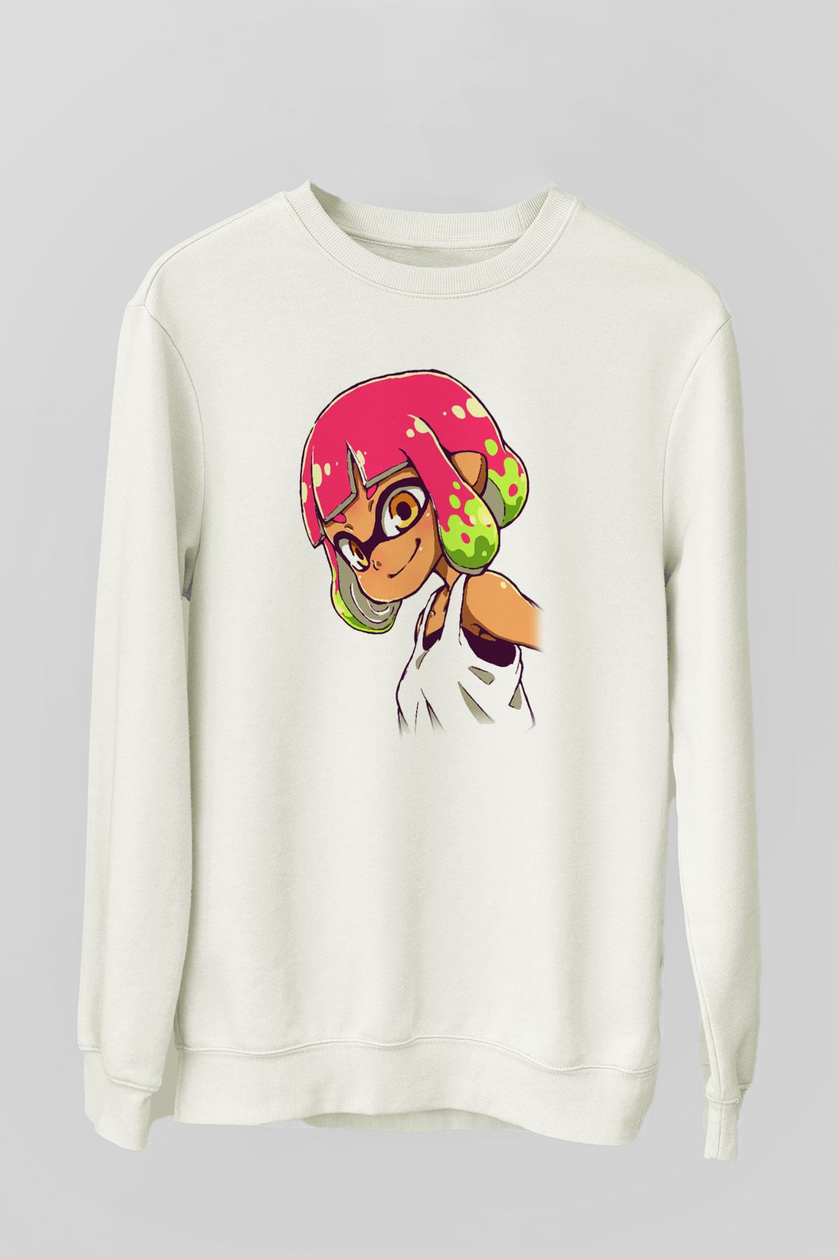 Splatoon Beyaz Unisex Sweatshirt