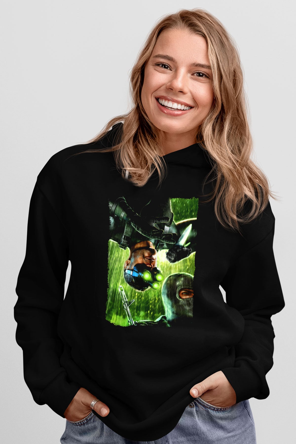 Splinter Cell Siyah Unisex Hoodie