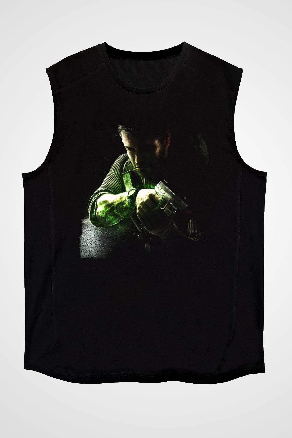 Splinter Cell Siyah Unisex Kolsuz Tişört
