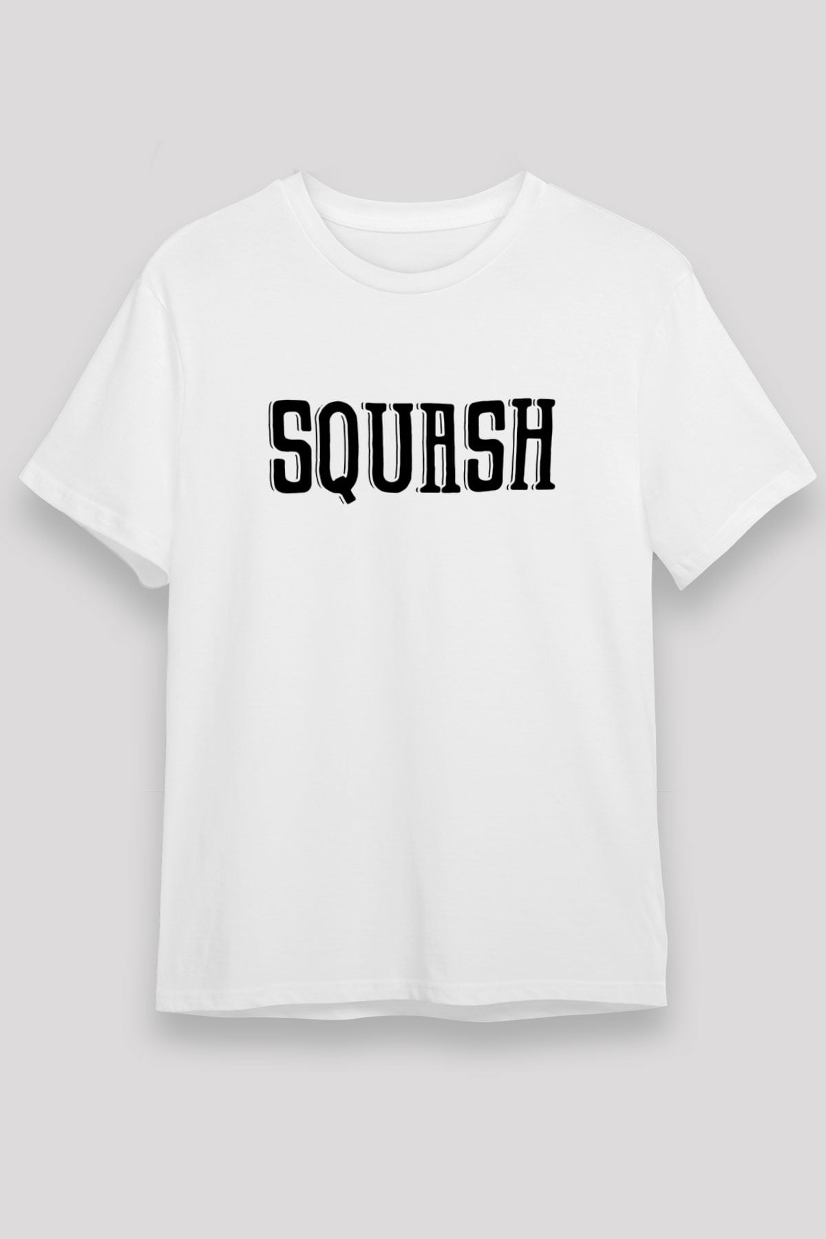 Squash Baskılı Unisex Beyaz Tişört - Tshirt