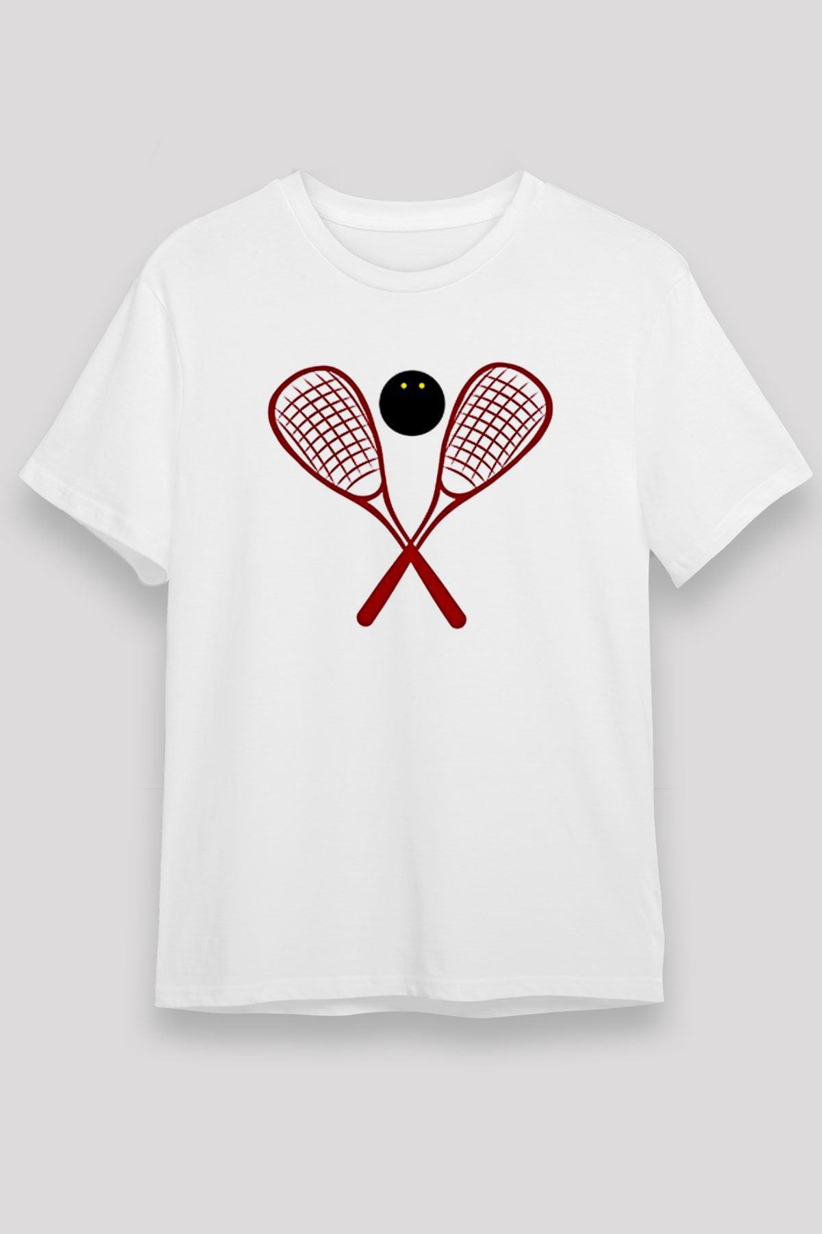 Squash Baskılı Unisex Beyaz Tişört - Tshirt