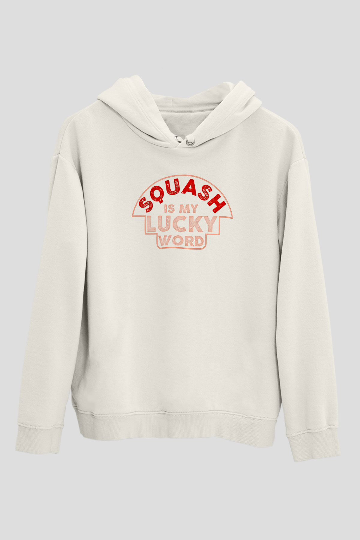 Squash Baskılı Unisex Ekru Hoodie