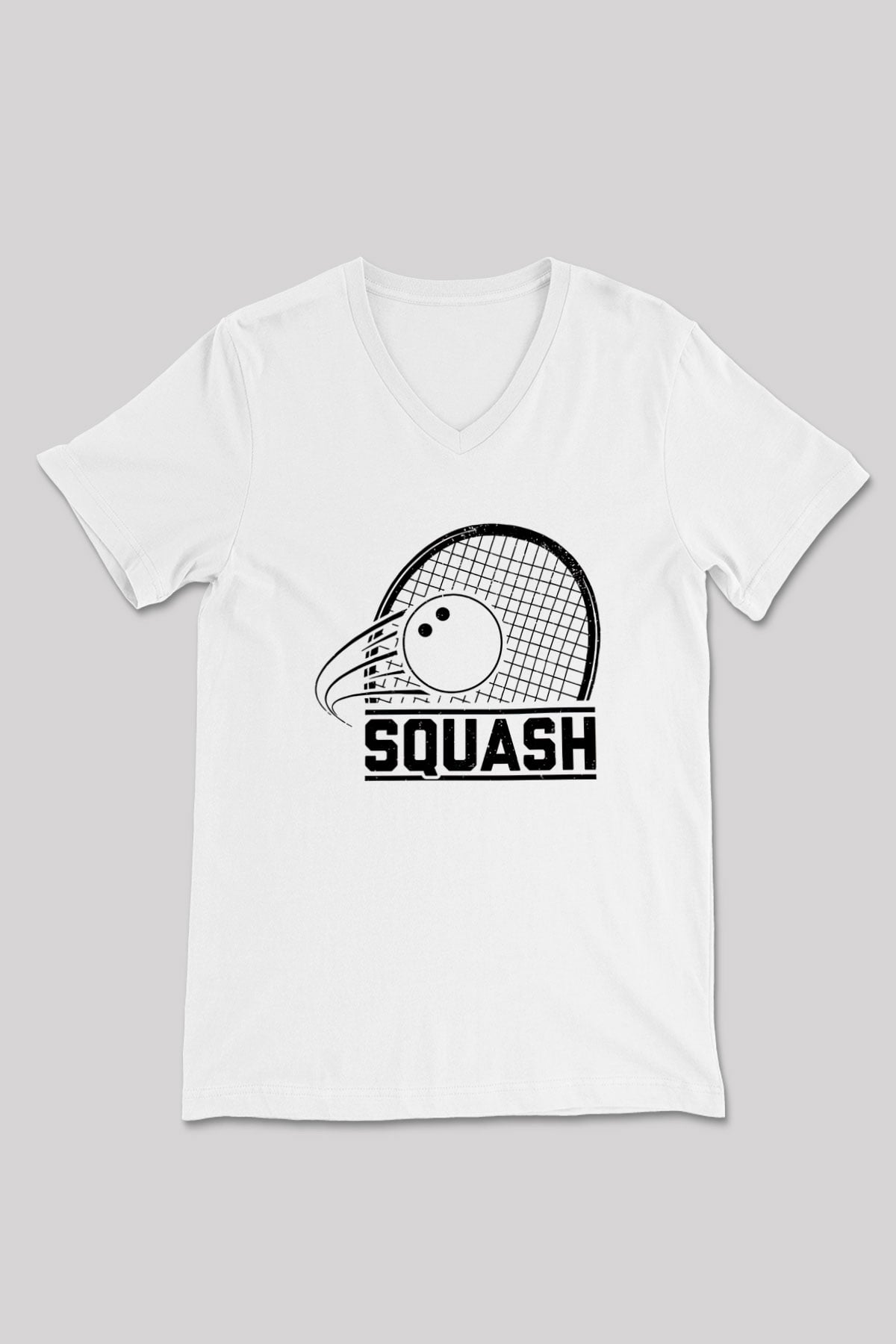 Squash Baskılı Unisex V Yaka Tişört - Tshirt