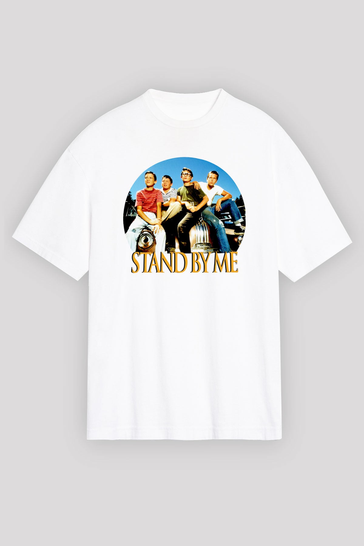 Stand by Me Beyaz Oversize Tişört