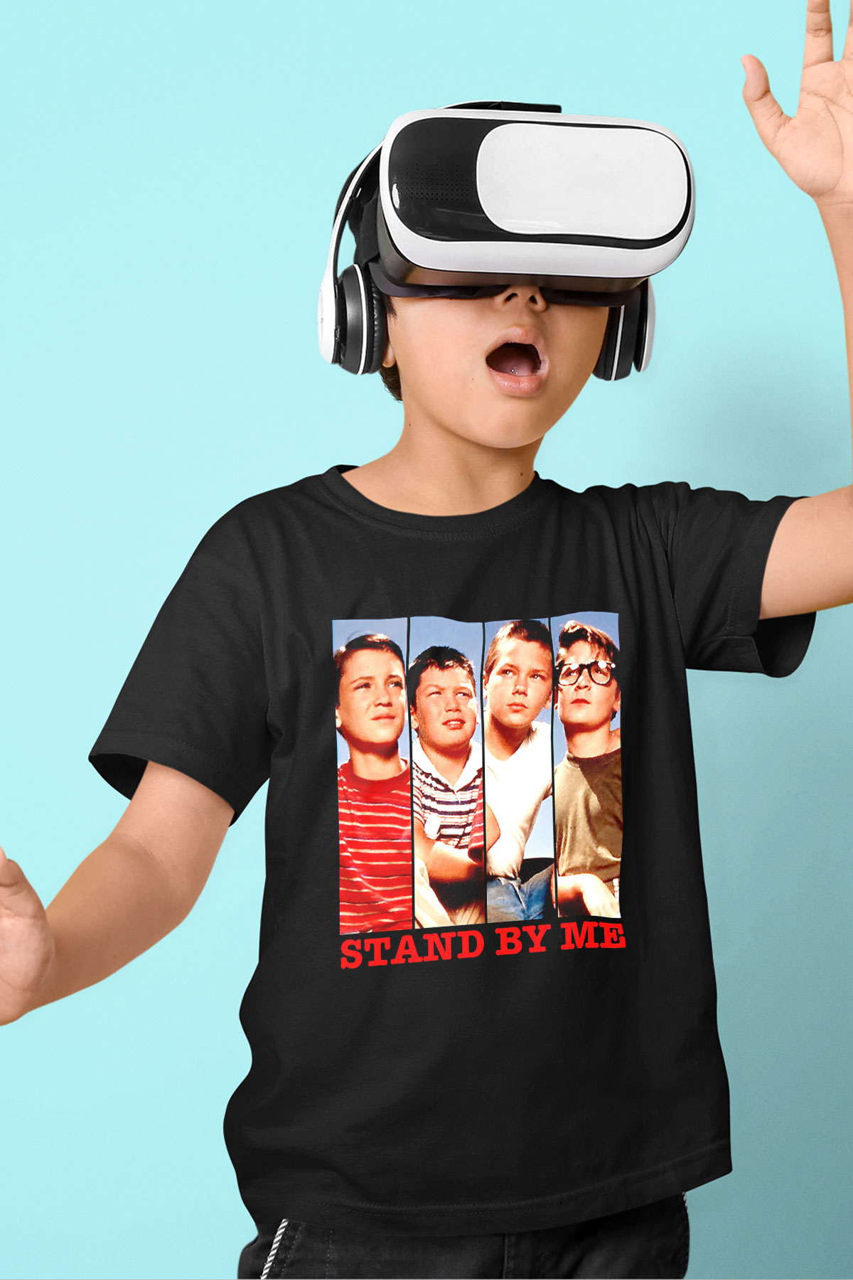 Stand by Me Siyah Unisex  Çocuk Tişört