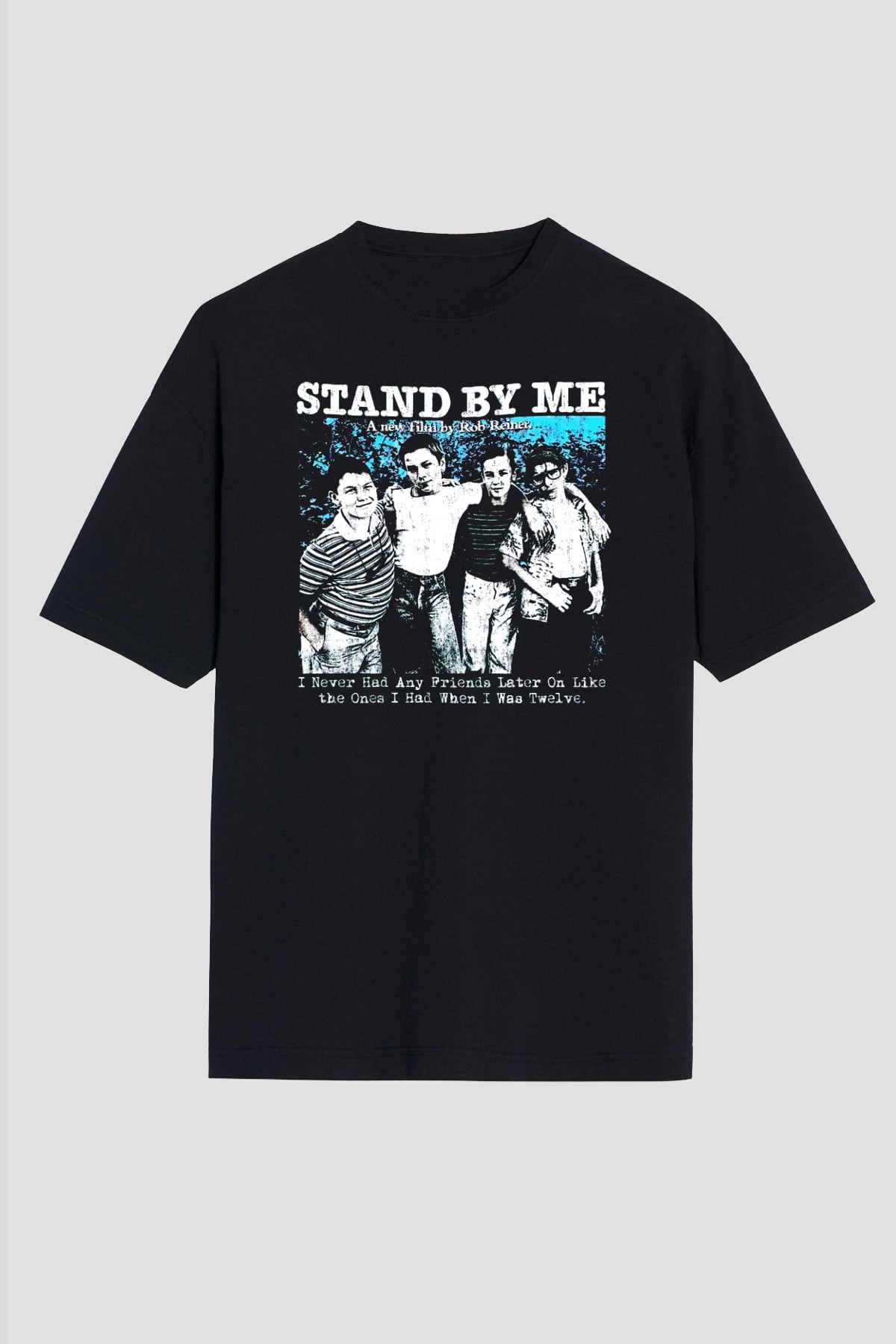 Stand by Me Siyah Oversize Tişört