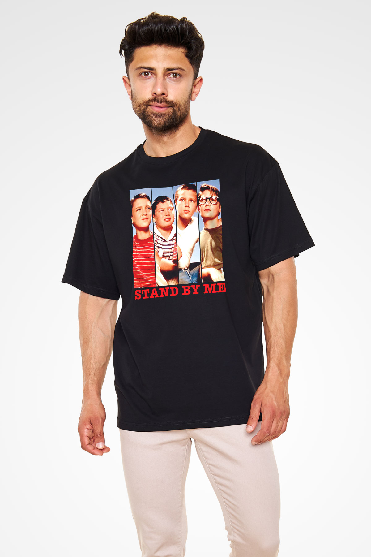 Stand by Me Siyah Oversize Tişört