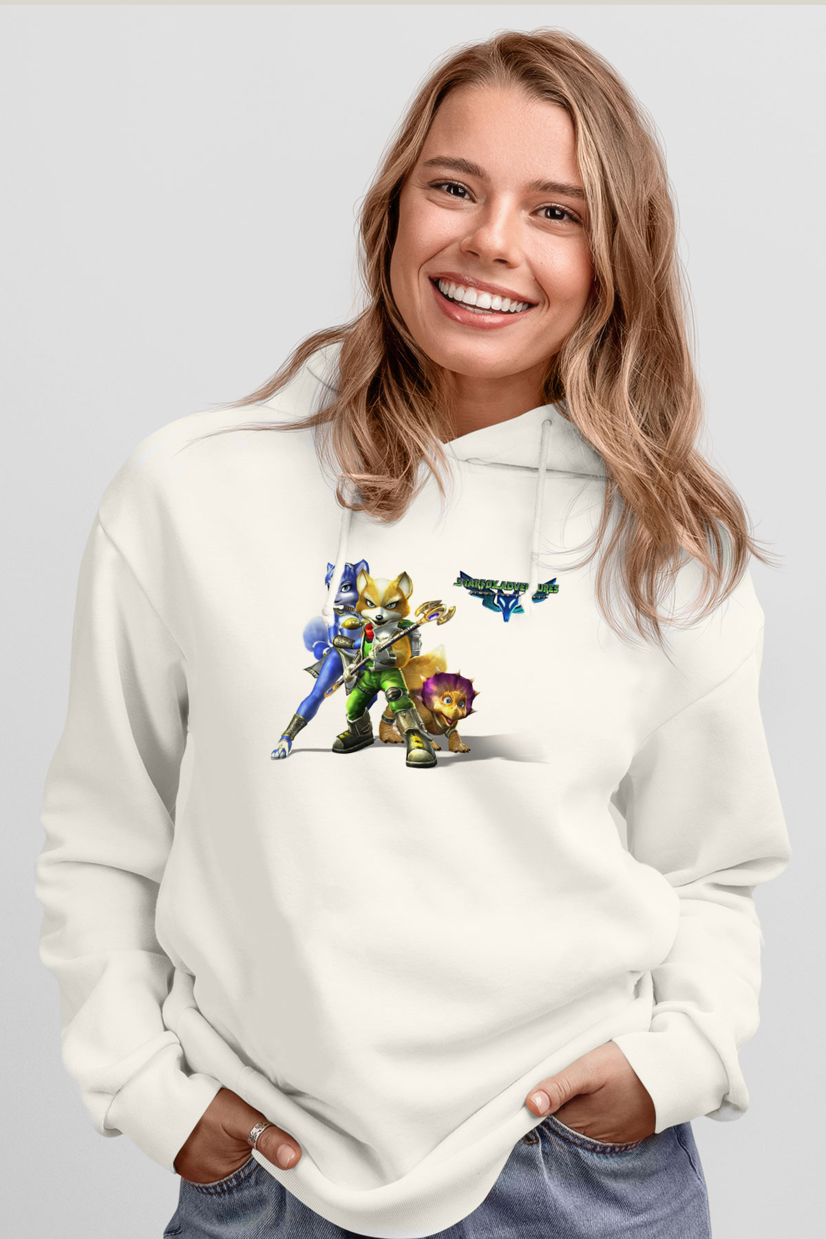 Star Fox Beyaz Unisex Hoodie