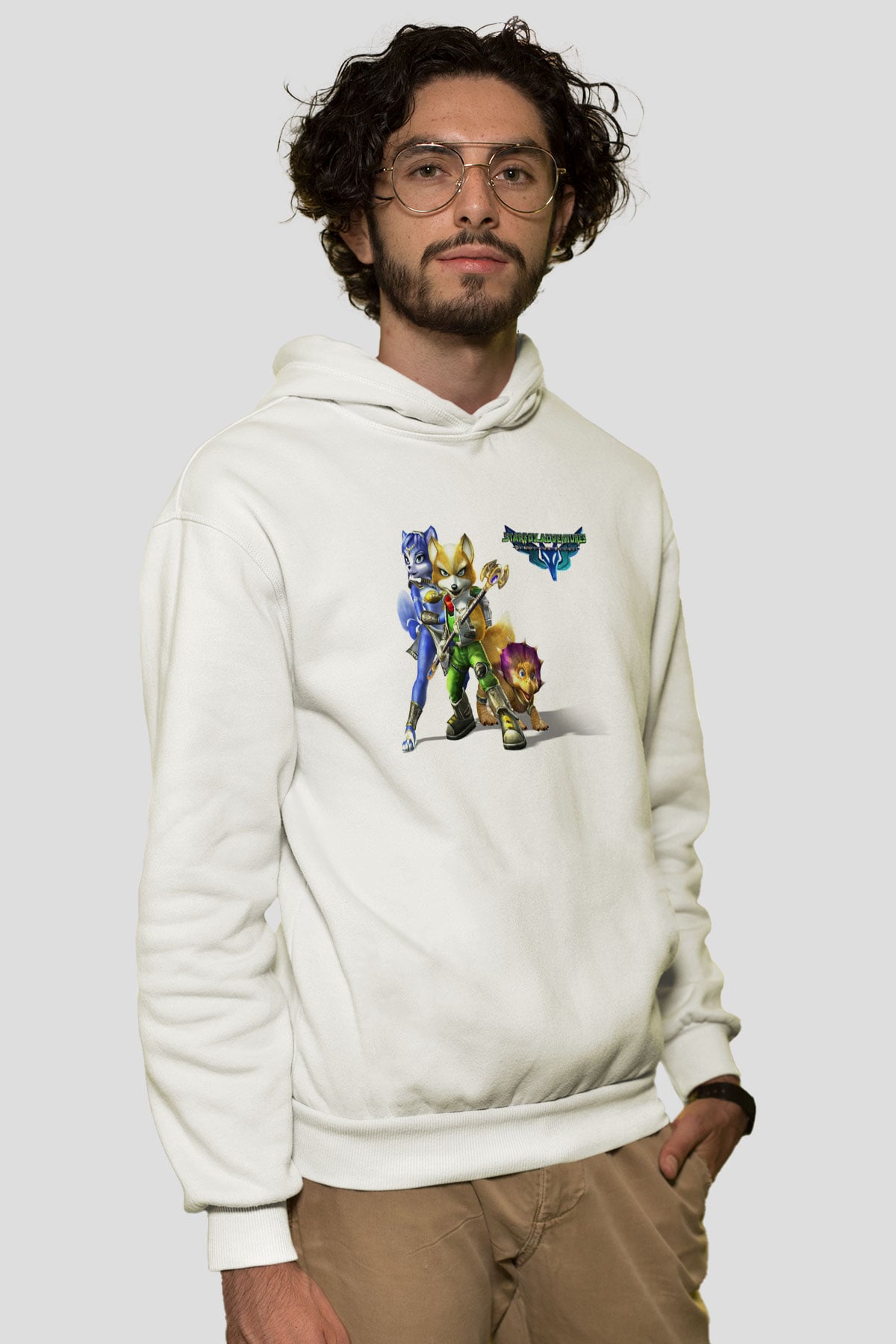 Star Fox Beyaz Unisex Hoodie