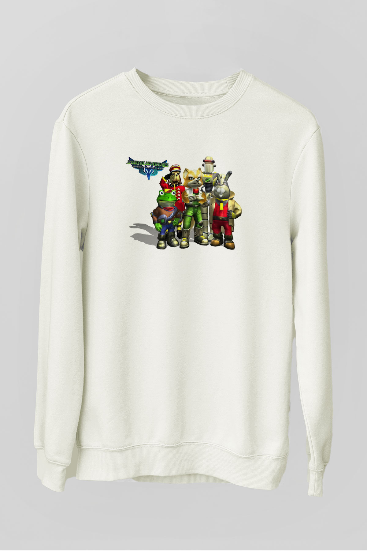 Star Fox Beyaz Unisex Sweatshirt