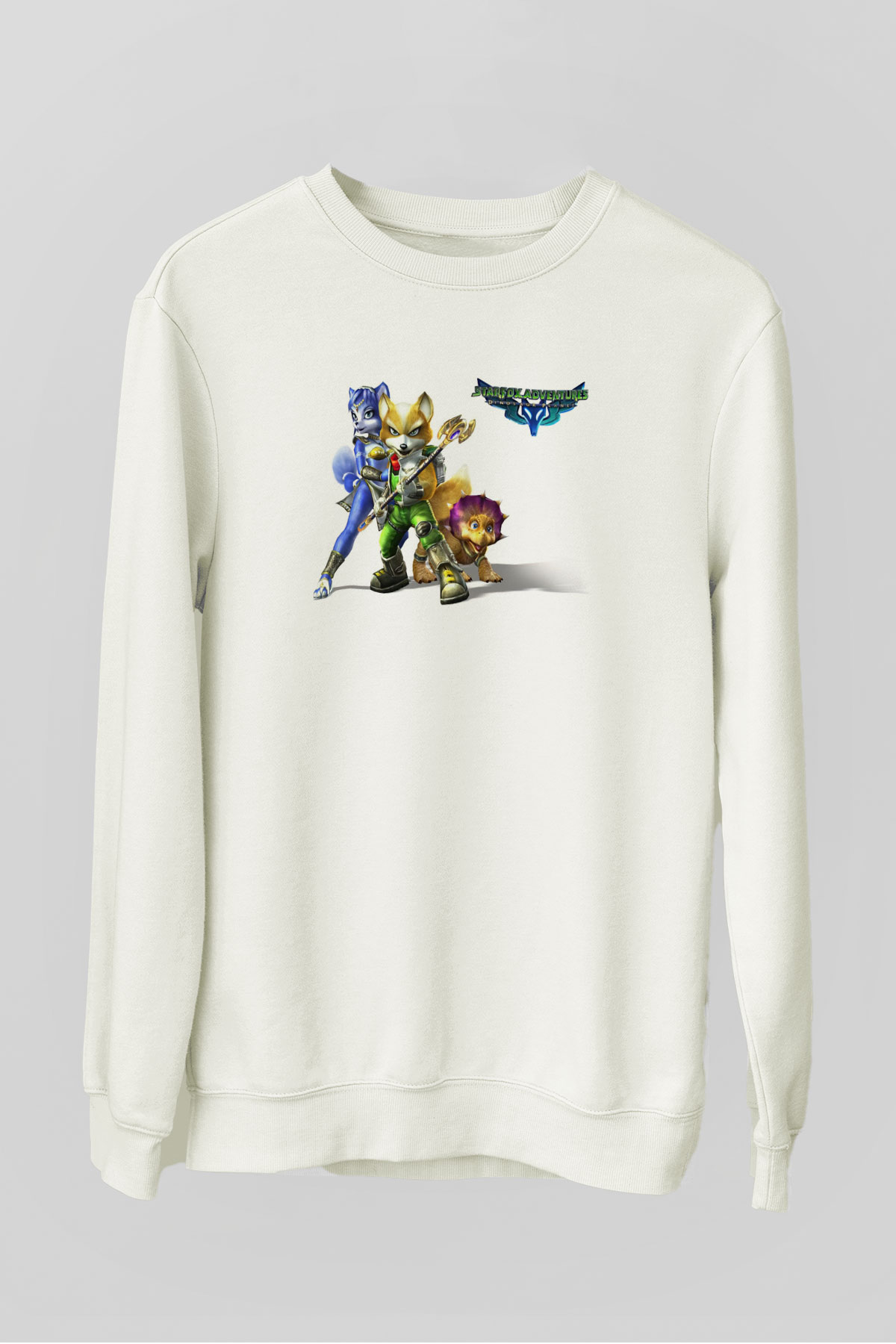 Star Fox Beyaz Unisex Sweatshirt