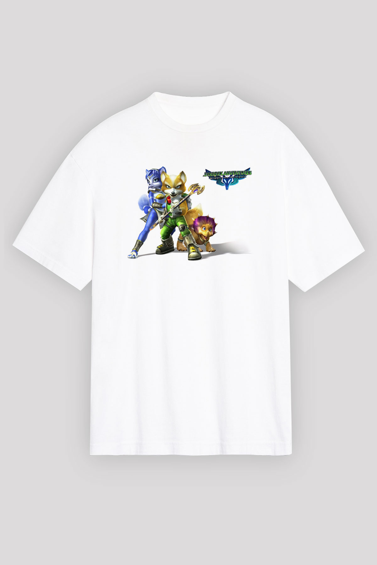 Star Fox Beyaz Oversize Tişört Oversize T-shirt
