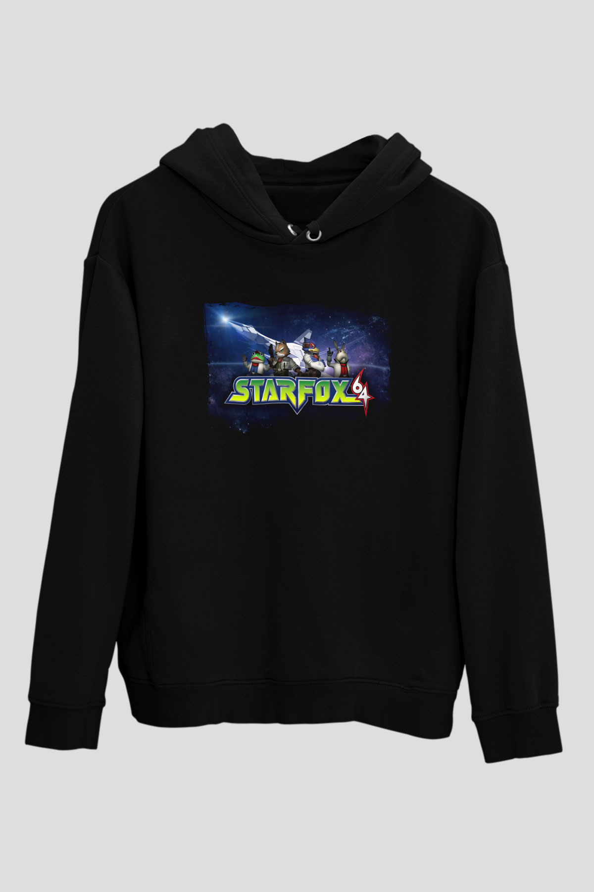 Star Fox Siyah Unisex Hoodie