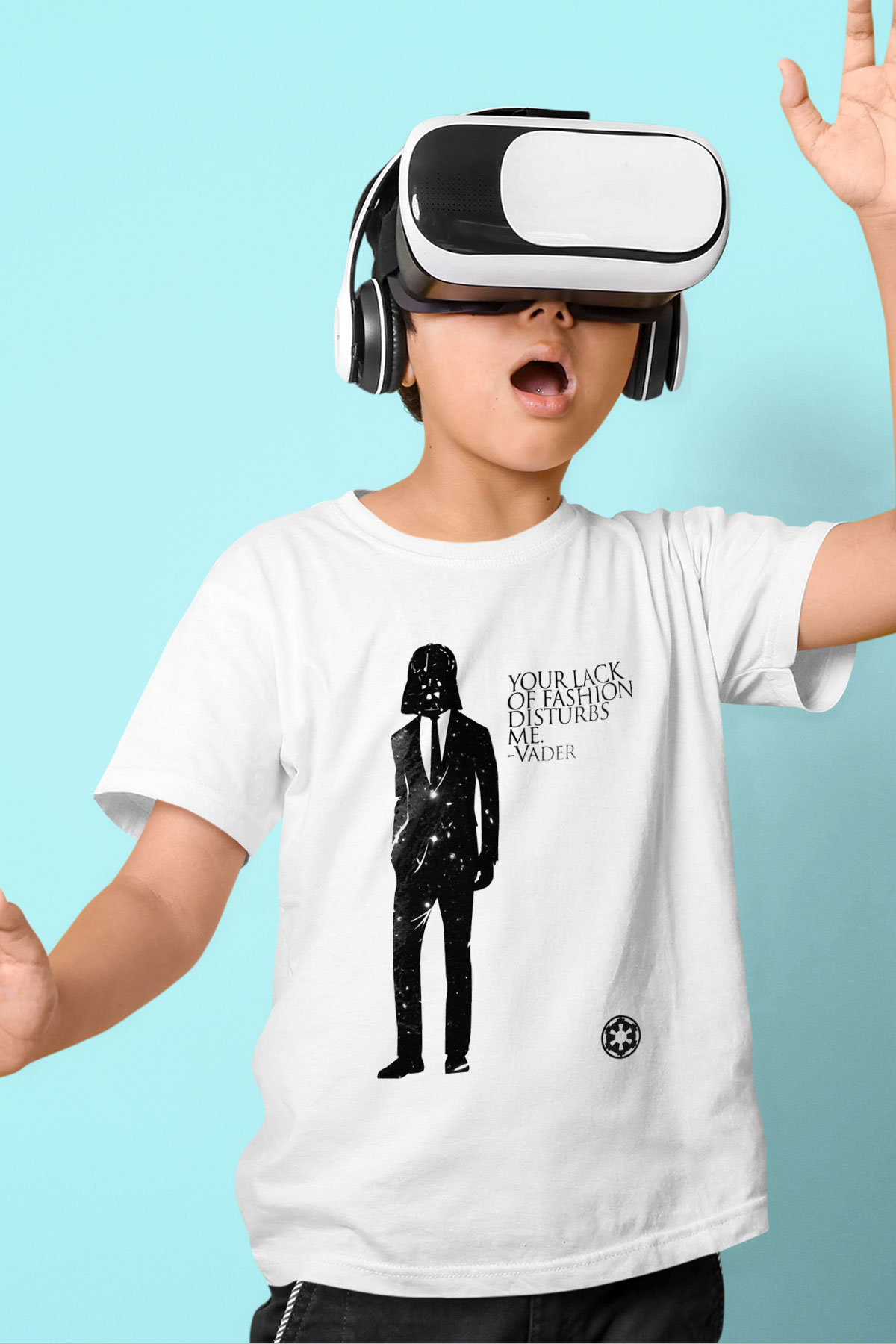 Star Wars Baskılı Beyaz Unisex Çocuk Tişört