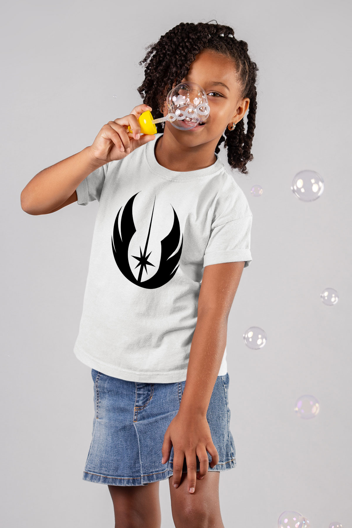 Star Wars Baskılı Beyaz Unisex Çocuk Tişört
