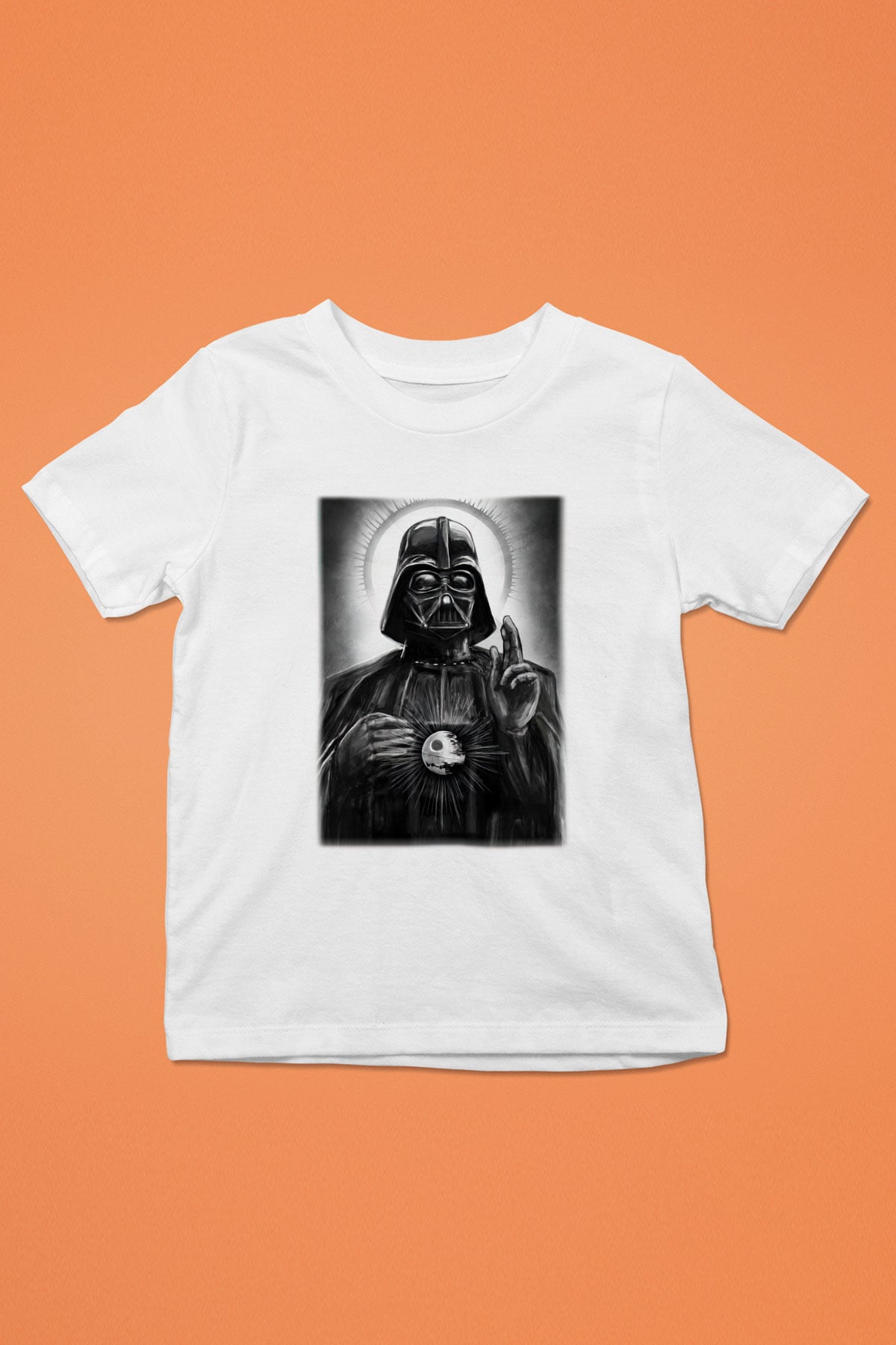 Star Wars Baskılı Beyaz Unisex Çocuk Tişört