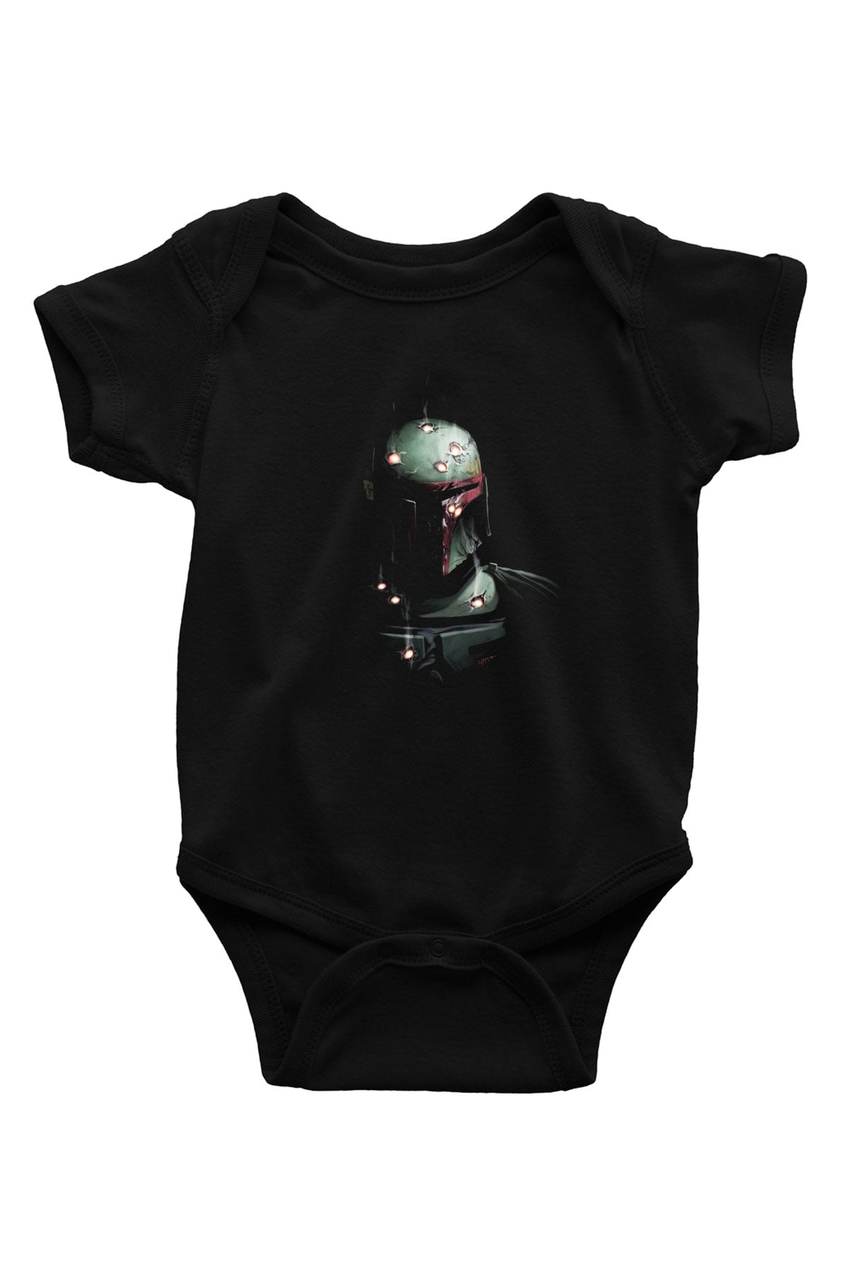 Star Wars Baskılı Siyah Bebek Body - Zıbın