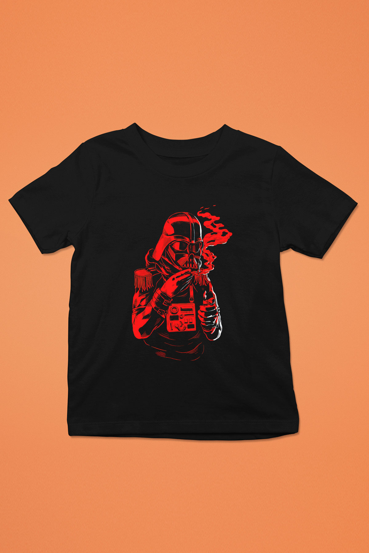Star Wars Baskılı Siyah Unisex Çocuk Tişört